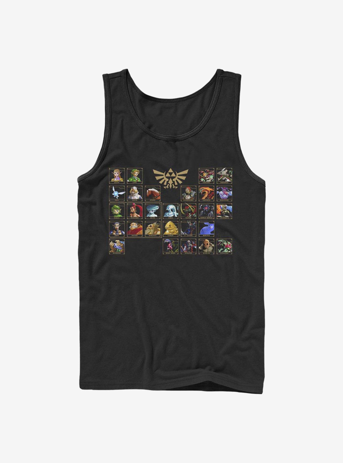 The Legend Of Zelda Ocarina Table Tank, BLACK, hi-res