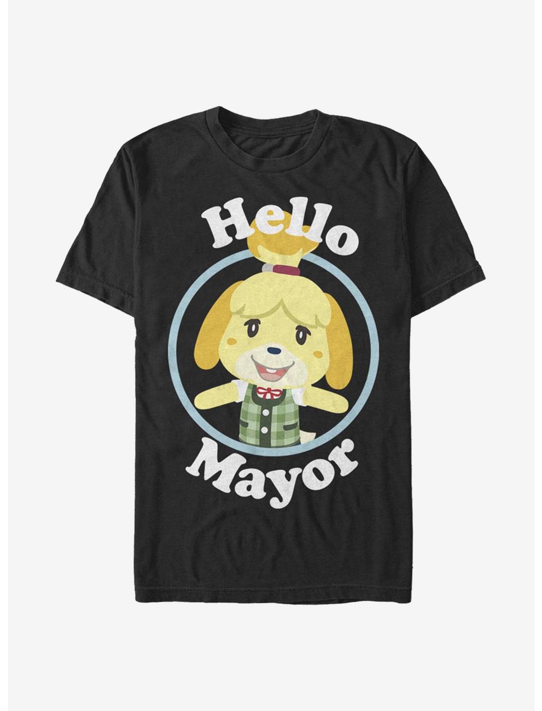 Animal Crossing Hello Mayor T-Shirt, BLACK, hi-res