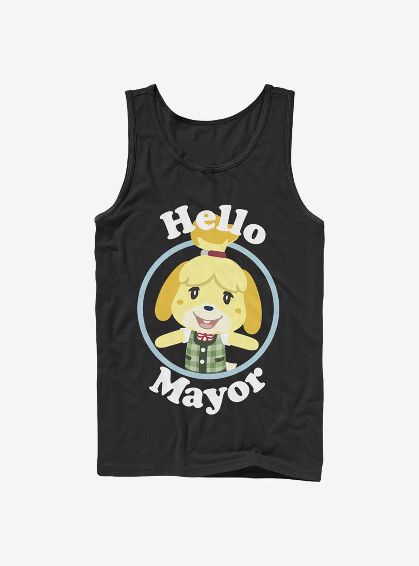 Animal Crossing Hello Mayor Tank, BLACK, hi-res