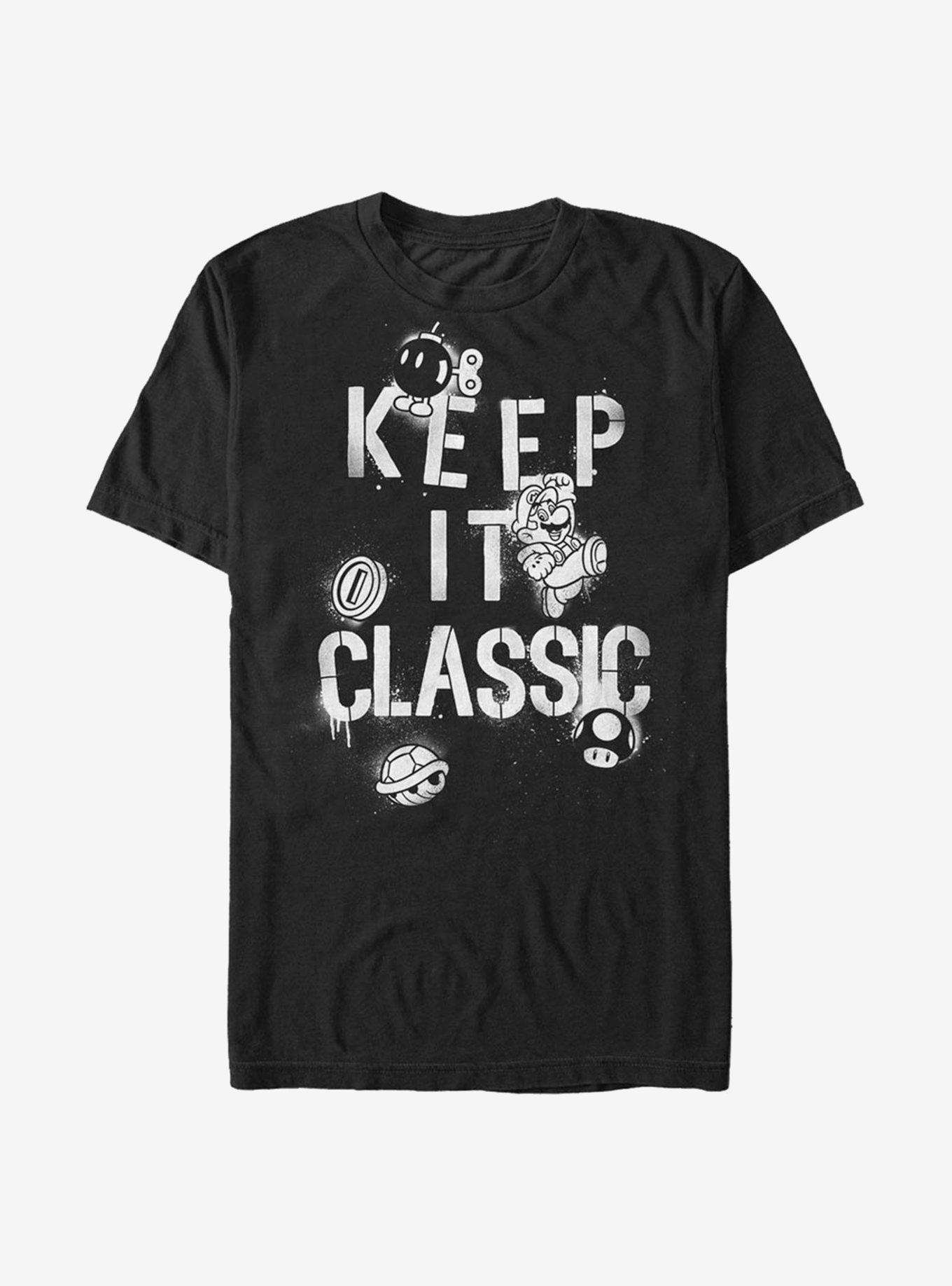 Super Mario Classic Stencil T-Shirt, BLACK, hi-res