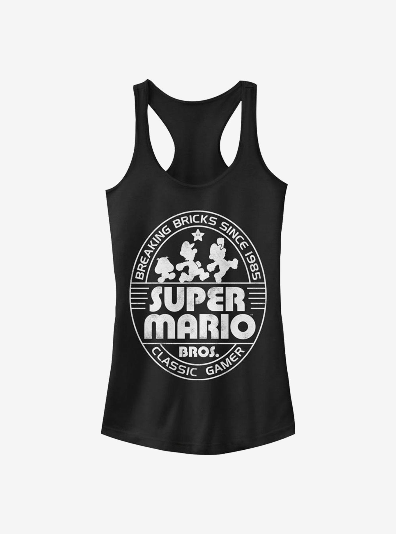 Super Mario Classic Gamer Girls Tank, BLACK, hi-res