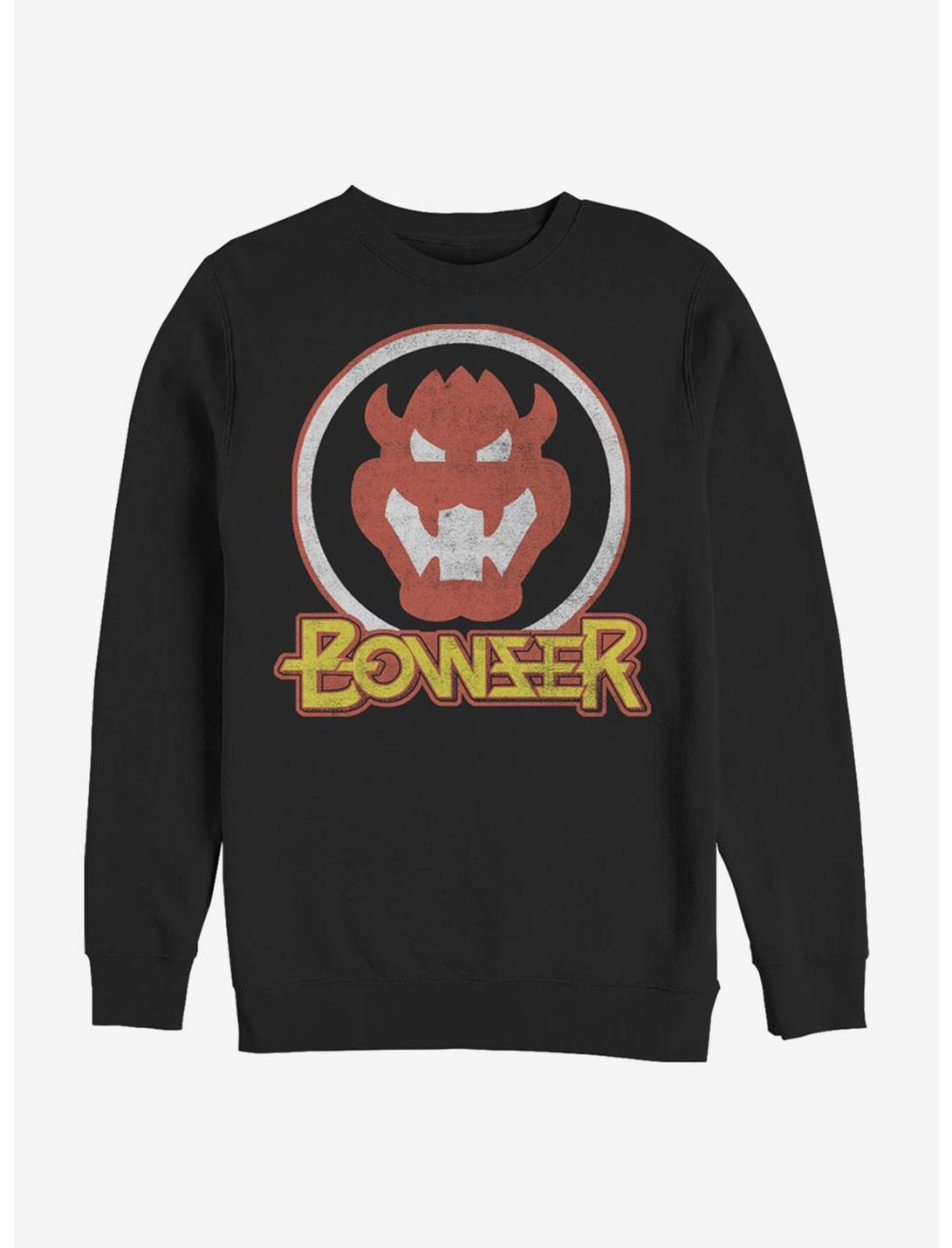 Super Mario Bowser Crew Sweatshirt, BLACK, hi-res