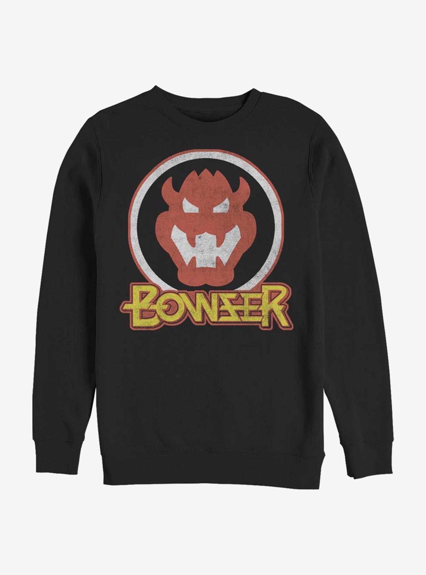 Super Mario Bowser Crew Sweatshirt, BLACK, hi-res