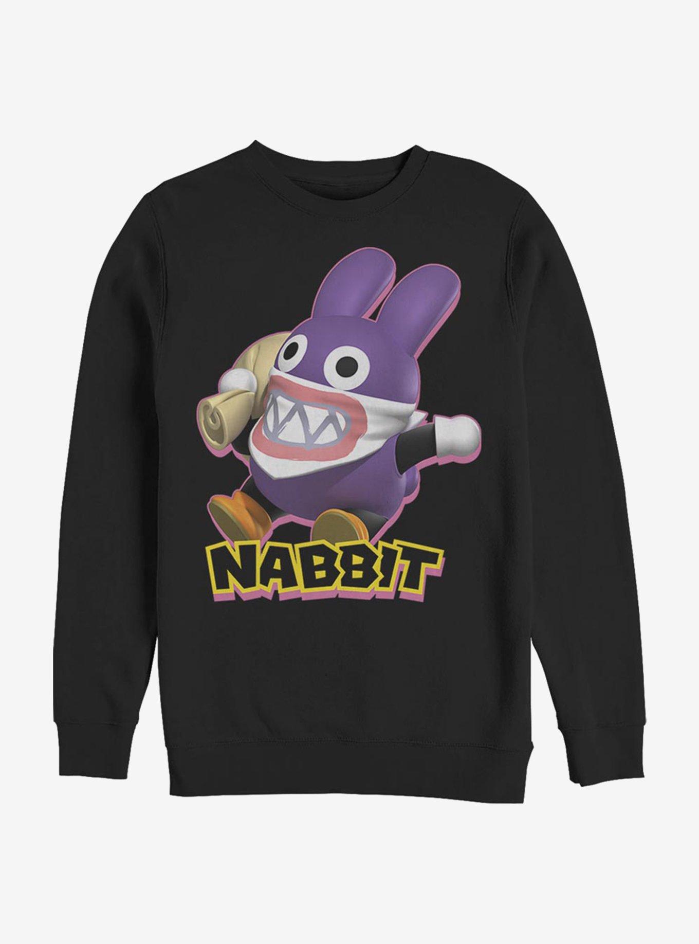 Super Mario Nabbit First Crew Sweatshirt, BLACK, hi-res