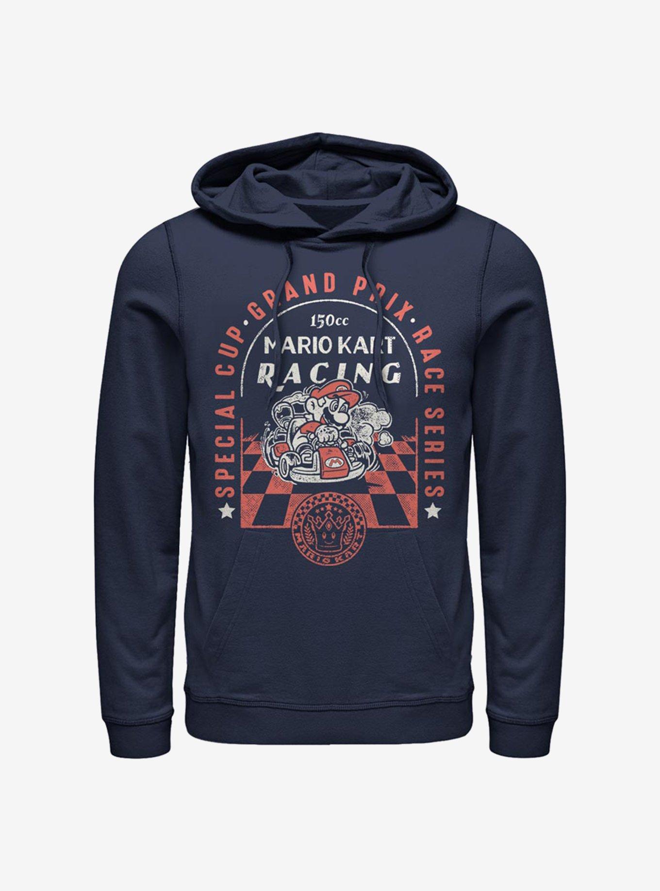 Super Mario Checkered Passed Hoodie, NAVY, hi-res