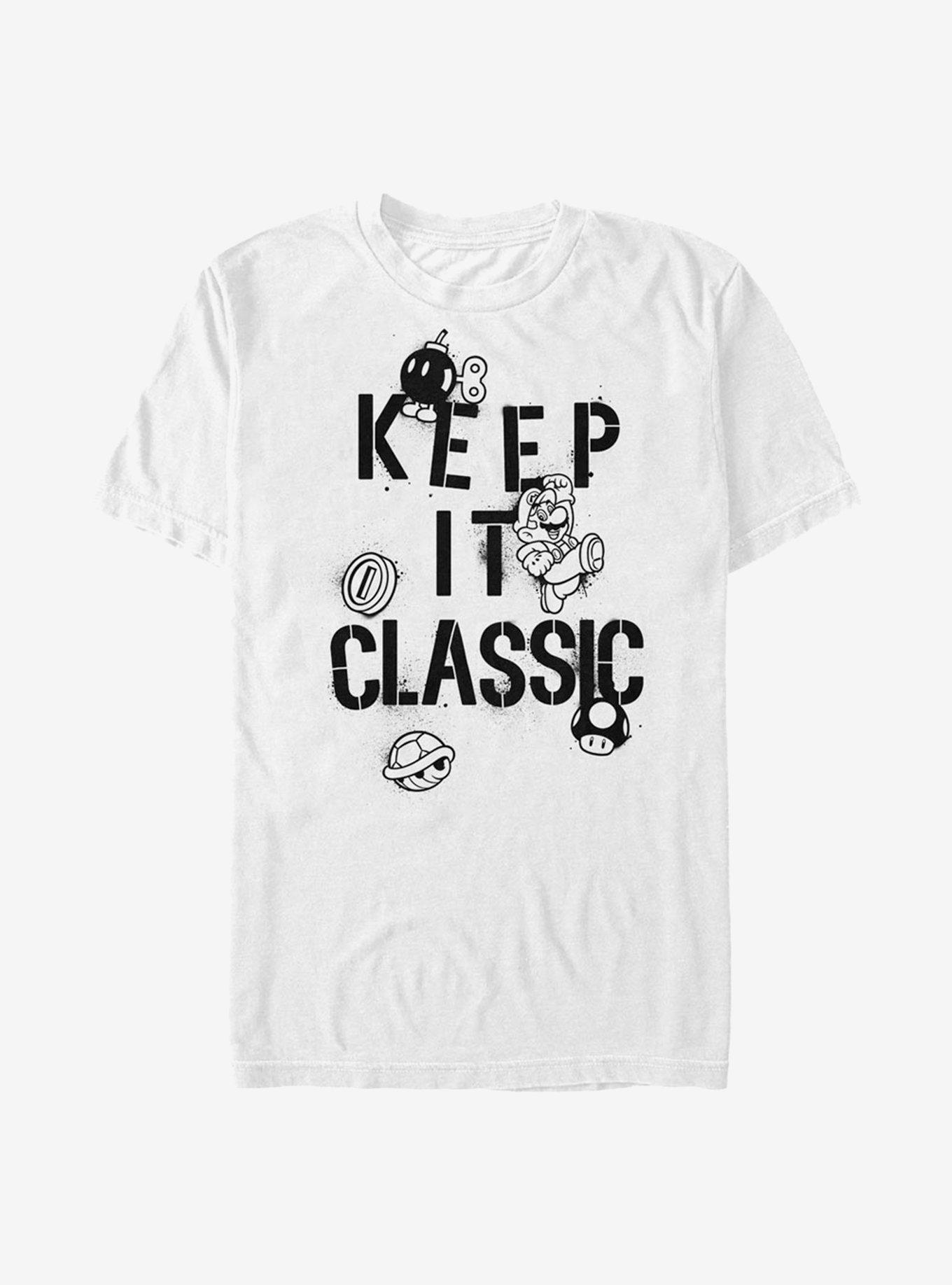 Super Mario Classic Stencil T-Shirt, WHITE, hi-res