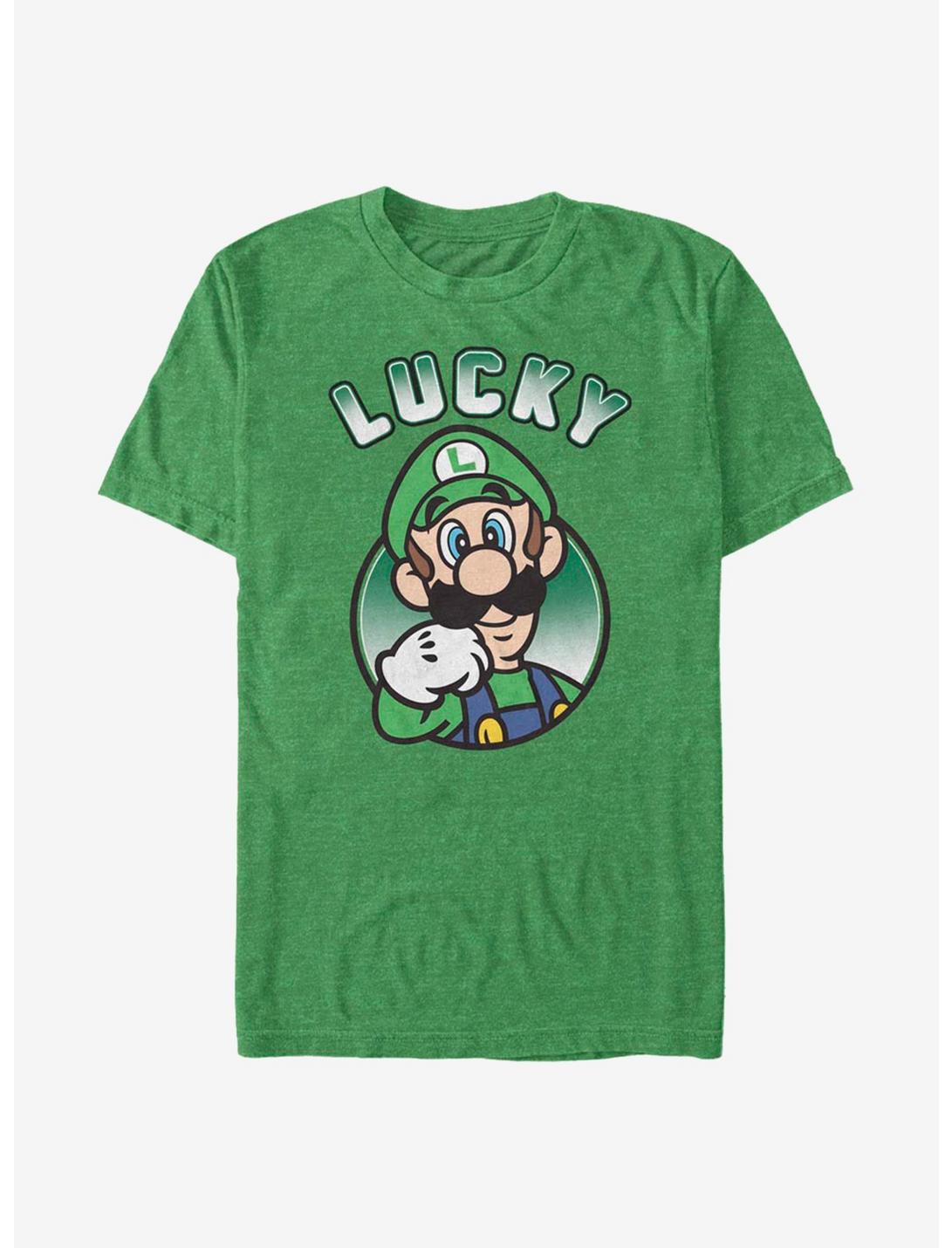 Super Mario Lucky Luigi T-Shirt, KEL HTR, hi-res