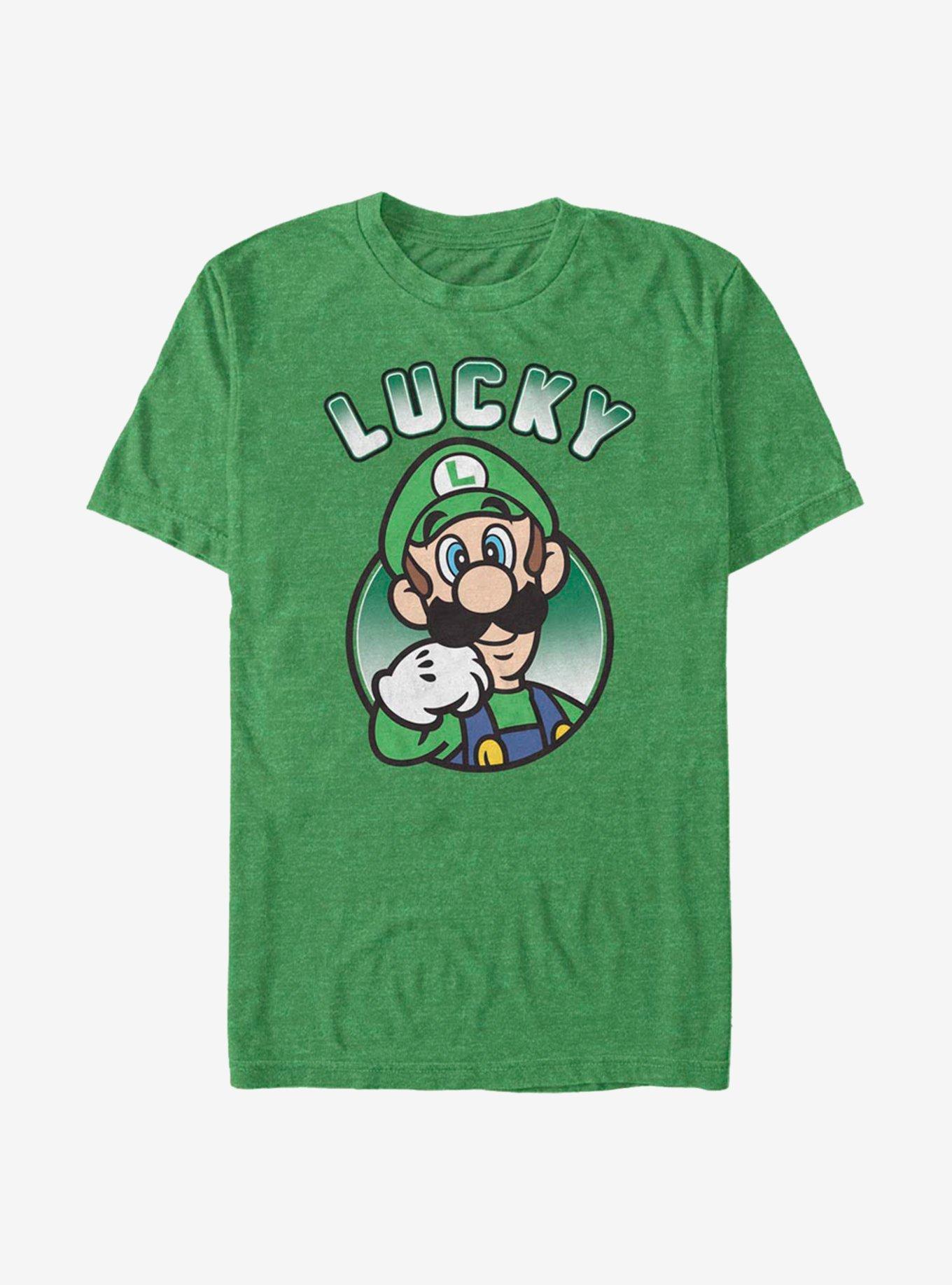 Super Mario Lucky Luigi T-Shirt, KEL HTR, hi-res