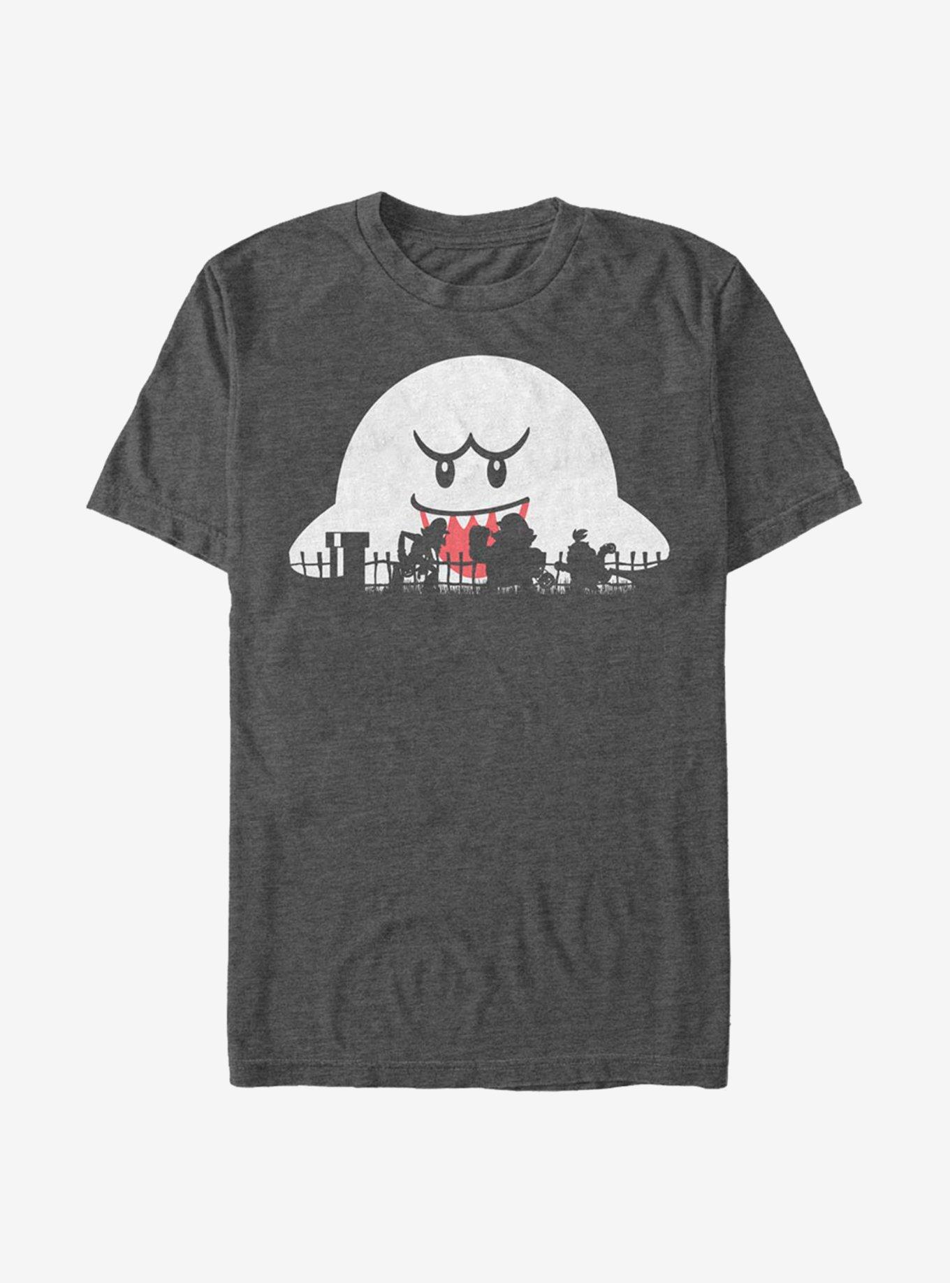 Dem Rådgiver Fugtighed Super Mario Halloween Silhouttes T-Shirt - GREY | Hot Topic