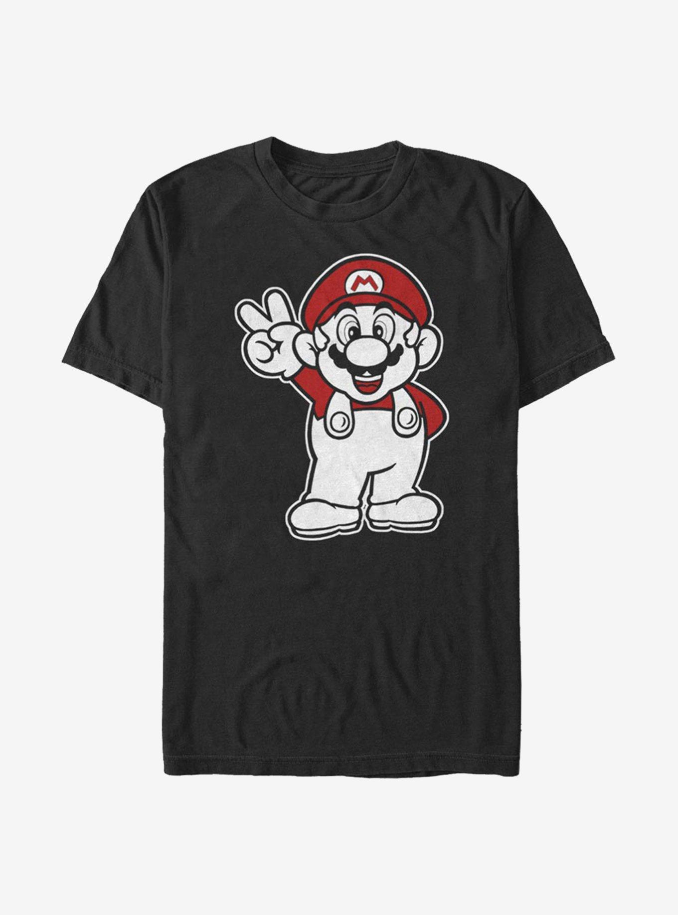 Super Mario Peace T-Shirt, BLACK, hi-res