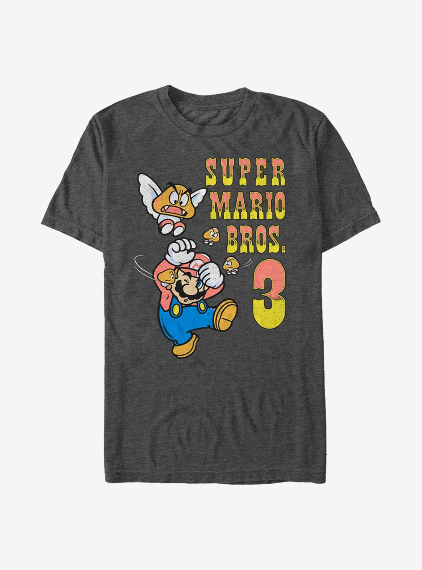 Super Mario Smashed T-Shirt, CHAR HTR, hi-res