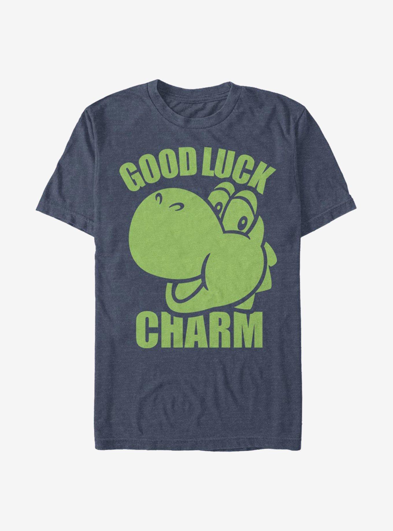 Super Mario Yoshi Charm T-Shirt, NAVY HTR, hi-res