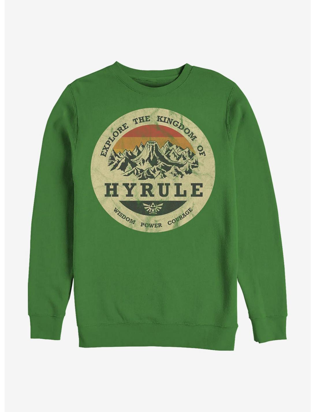The Legend Of Zelda Explore Hyrule Crew Sweatshirt, KELLY, hi-res