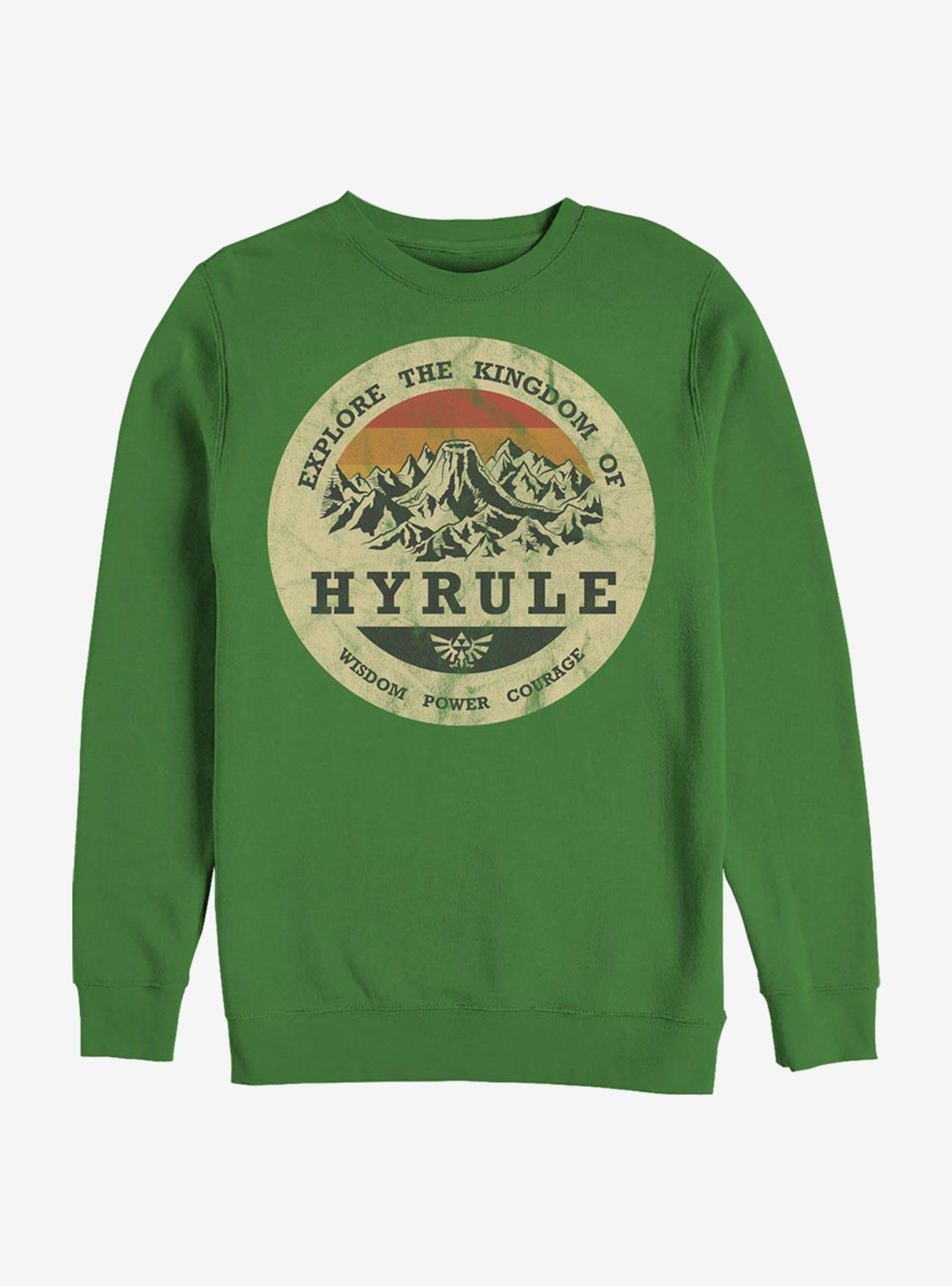 The Legend Of Zelda Explore Hyrule Crew Sweatshirt, KELLY, hi-res