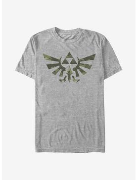 The Legend Of Zelda Camo Crest T-Shirt, ATH HTR, hi-res