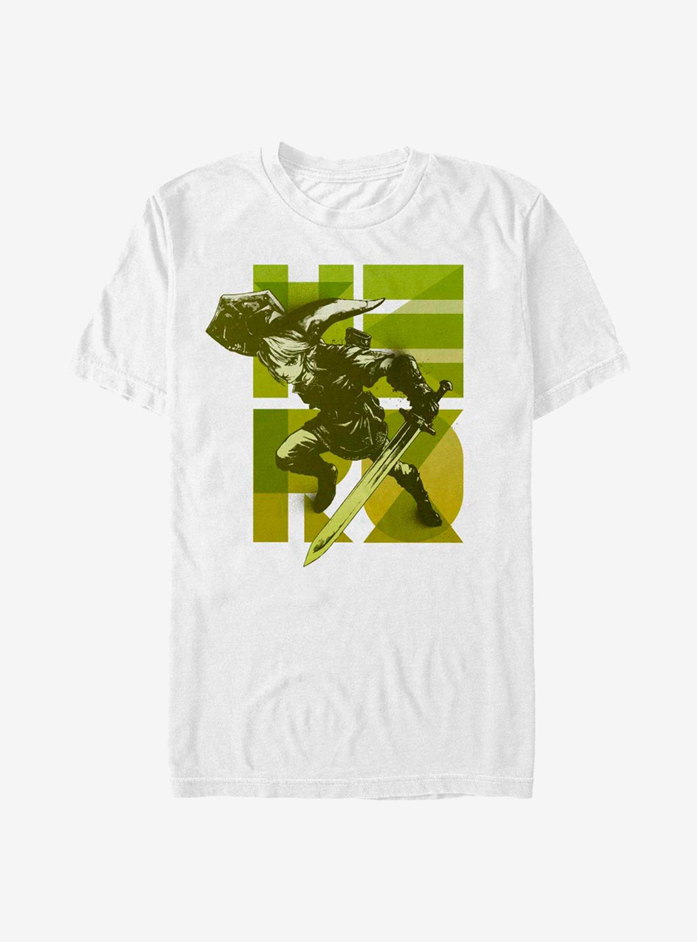 The Legend Of Zelda Geo Hero Link T-Shirt, WHITE, hi-res