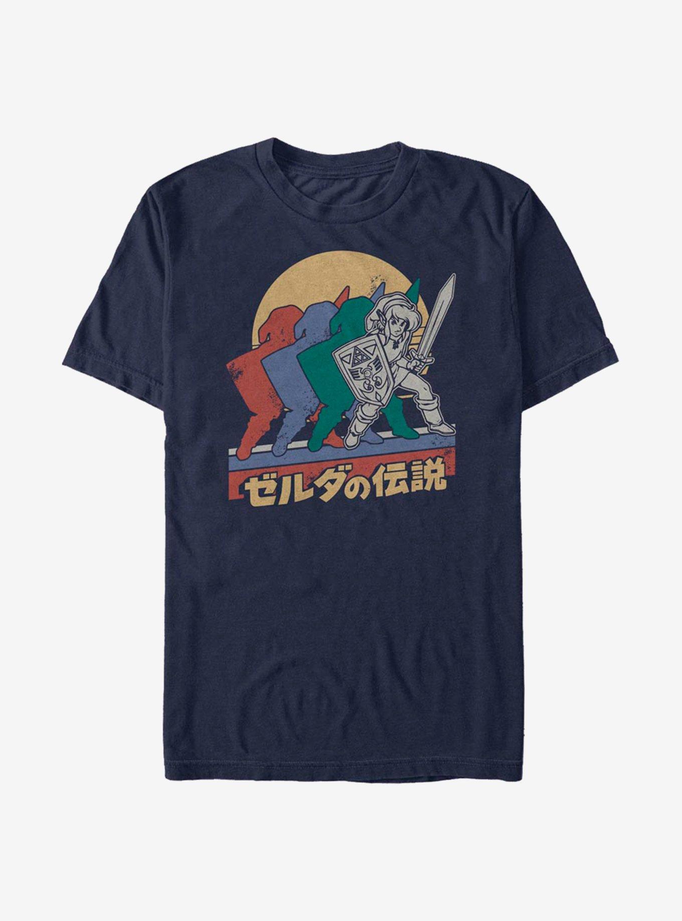 The Legend Of Zelda Retro T-Shirt, NAVY, hi-res