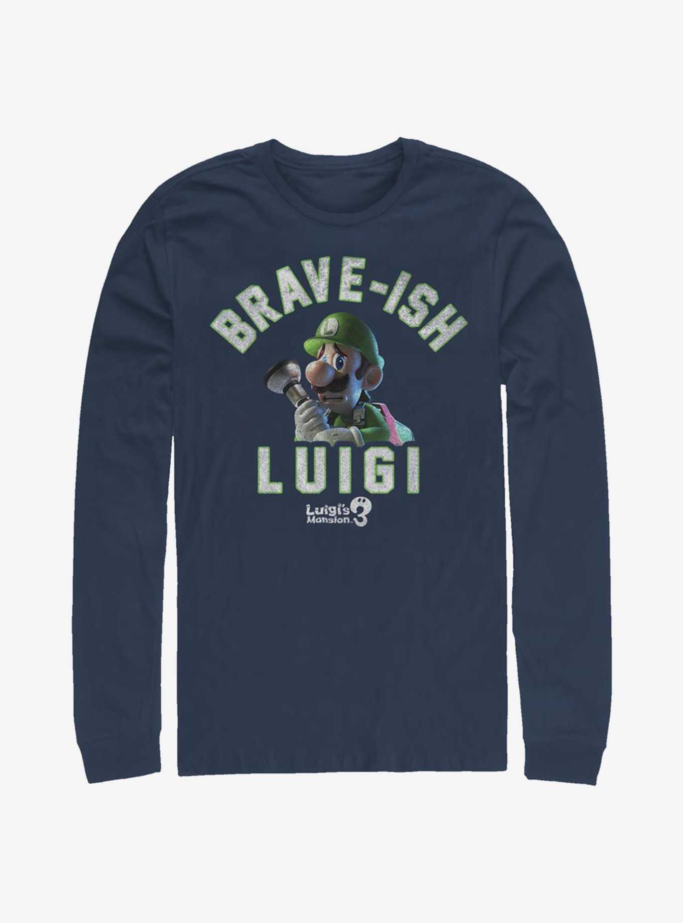 Super Mario Brave-Ish Luigi Long-Sleeve T-Shirt, , hi-res