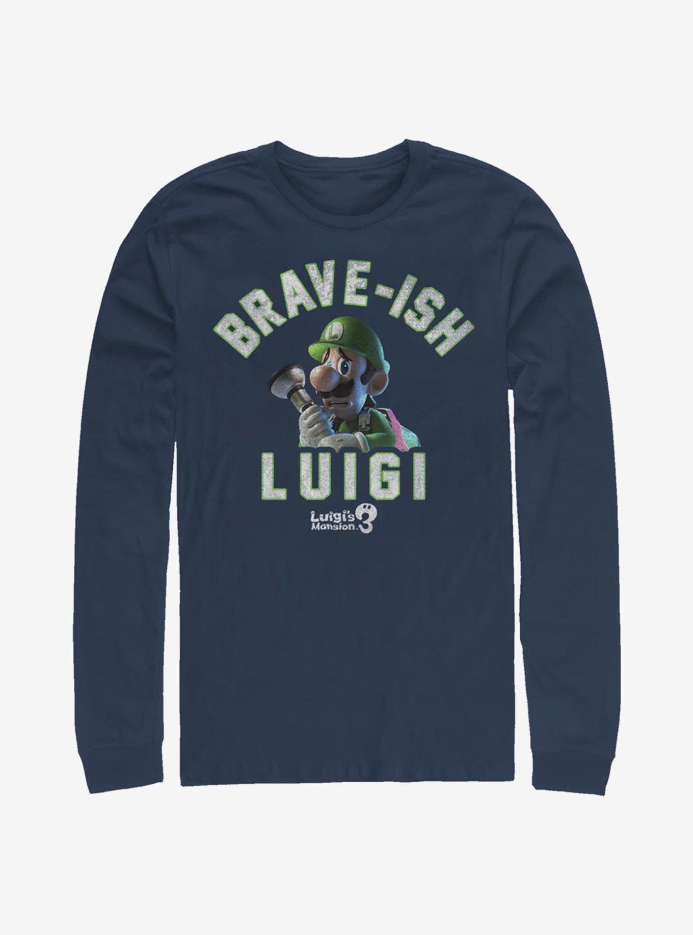 Super Mario Brave-Ish Luigi Long-Sleeve T-Shirt, , hi-res