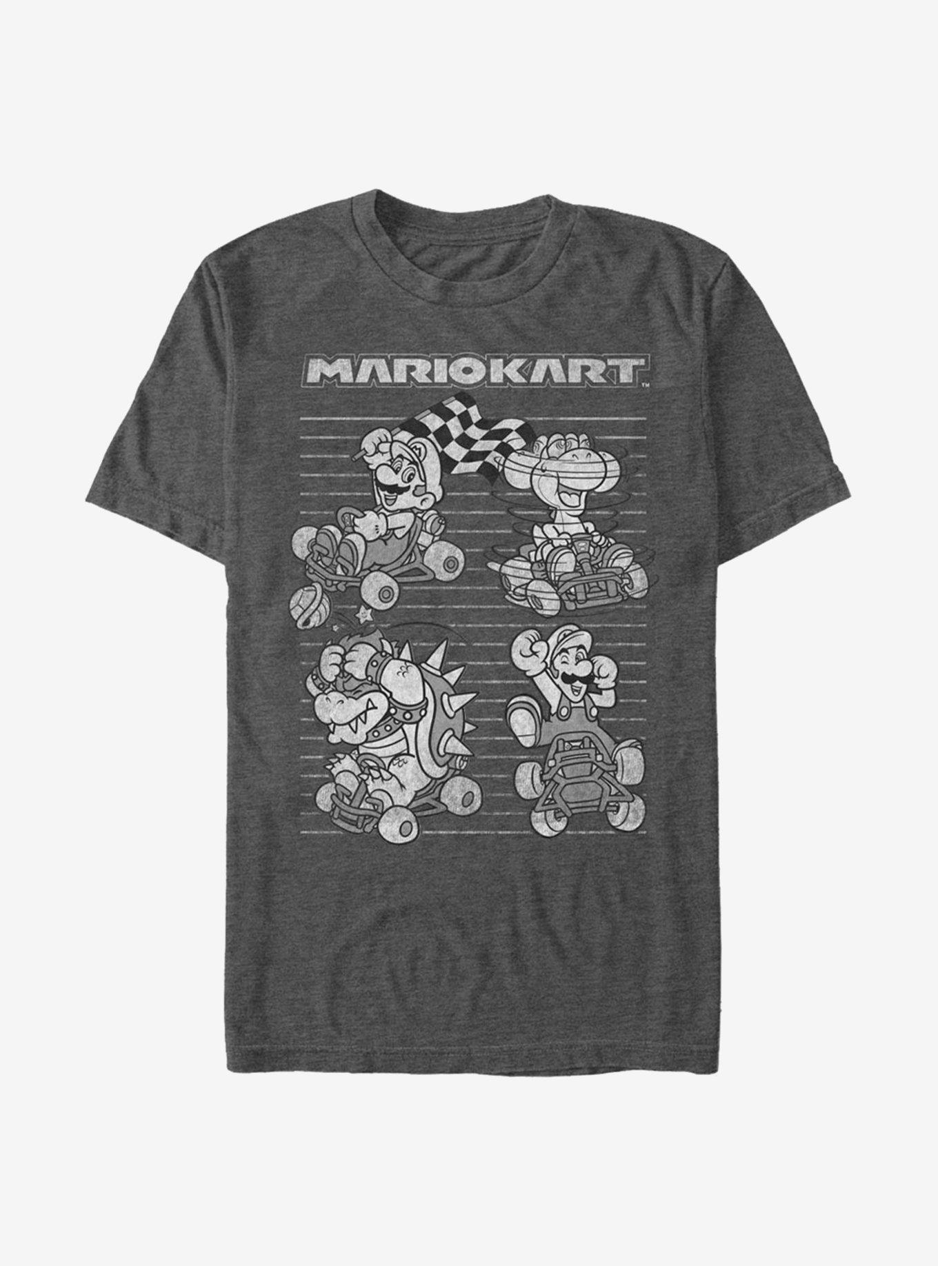 Super Mario Famous Kart T-Shirt, CHAR HTR, hi-res