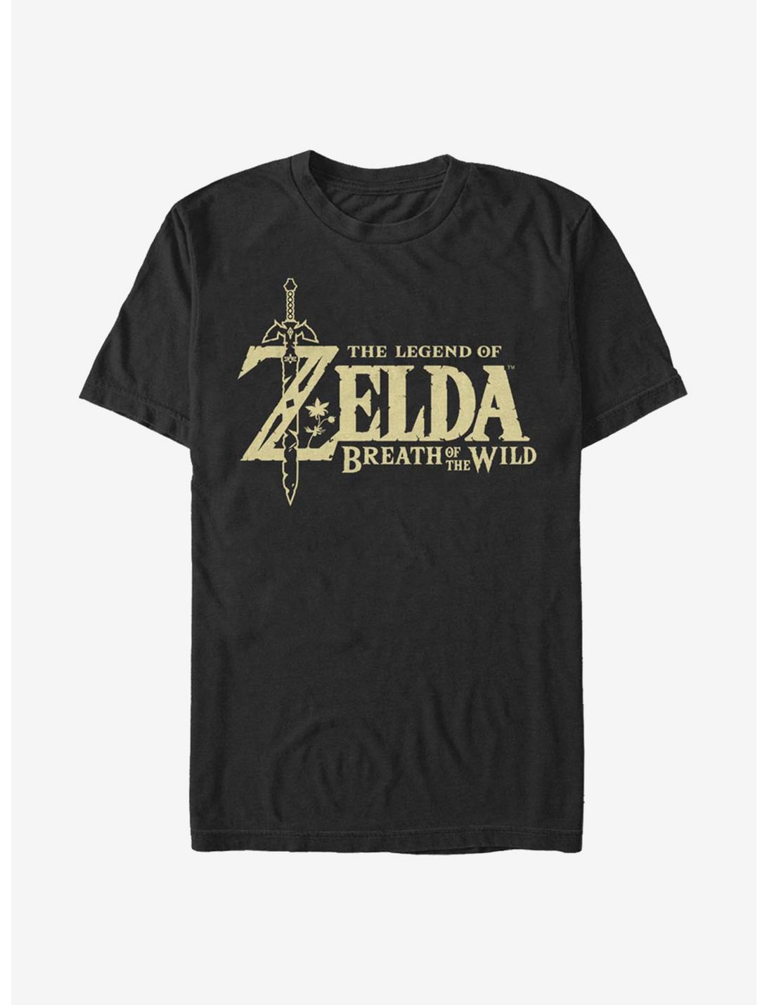 The Legend Of Zelda Breath Of The Wild Logo T-Shirt, BLACK, hi-res