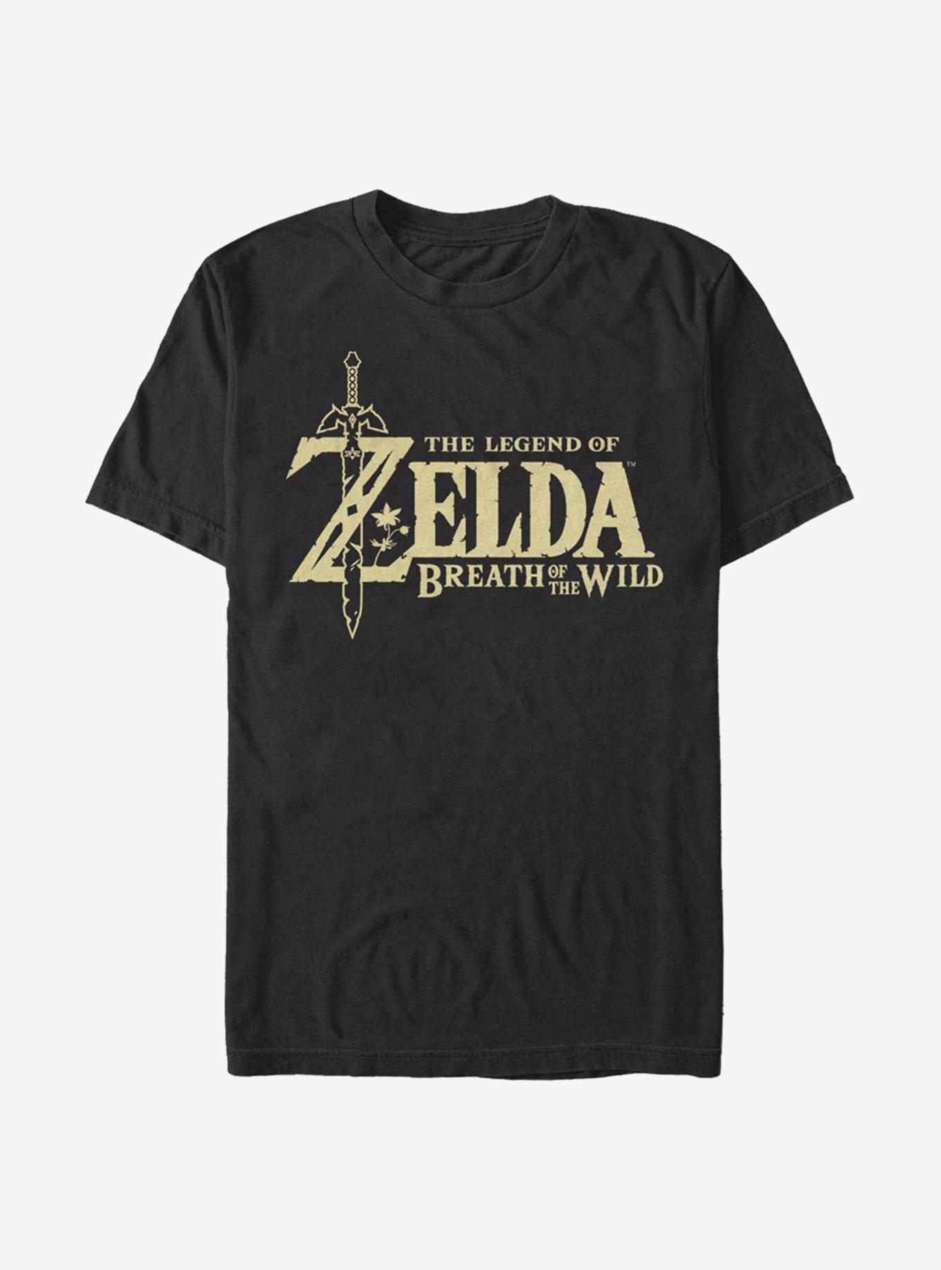 The Legend Of Zelda Breath Of The Wild Logo T-Shirt, BLACK, hi-res