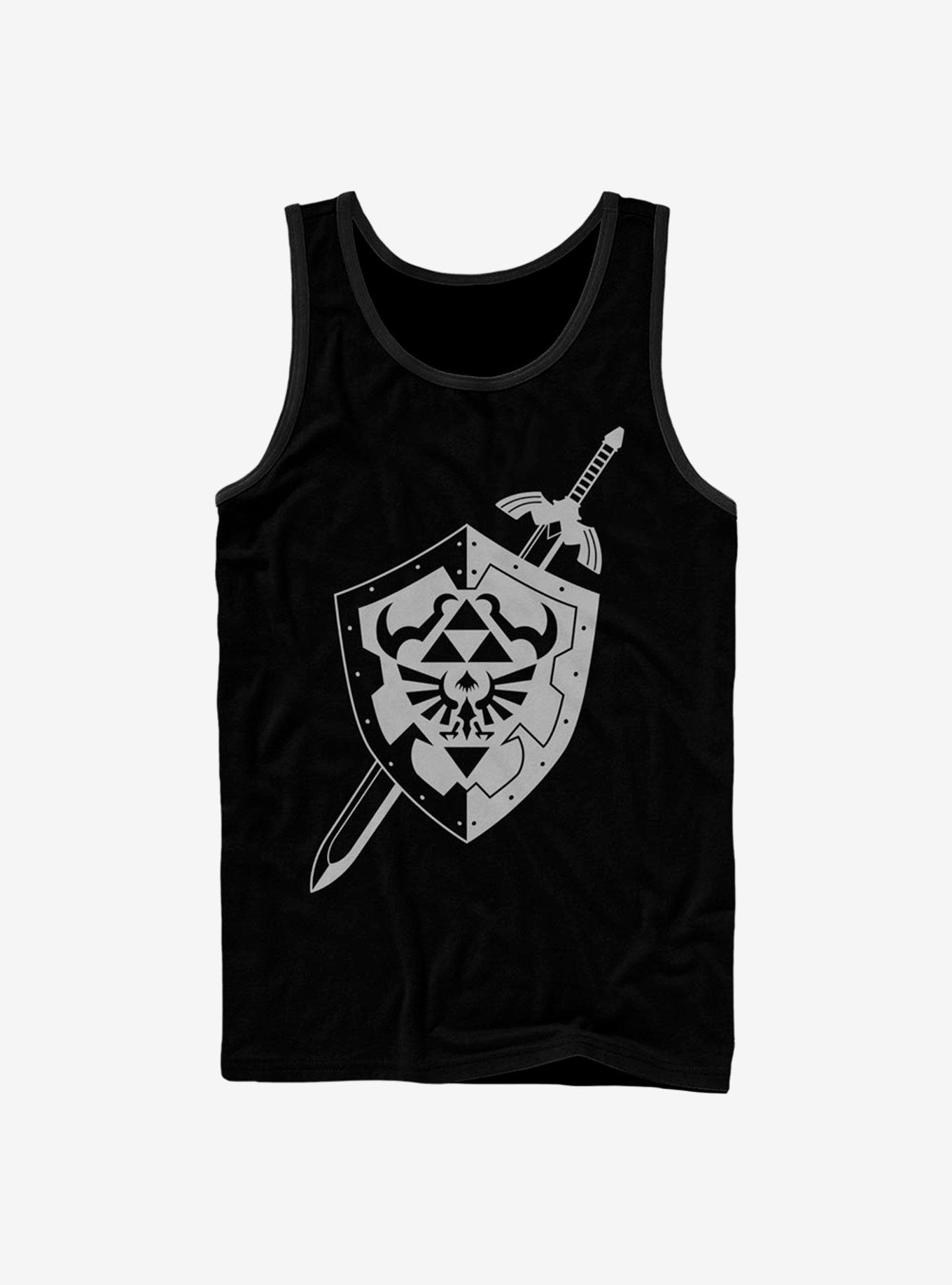 The Legend Of Zelda Dark Shield Tank, BLACK, hi-res