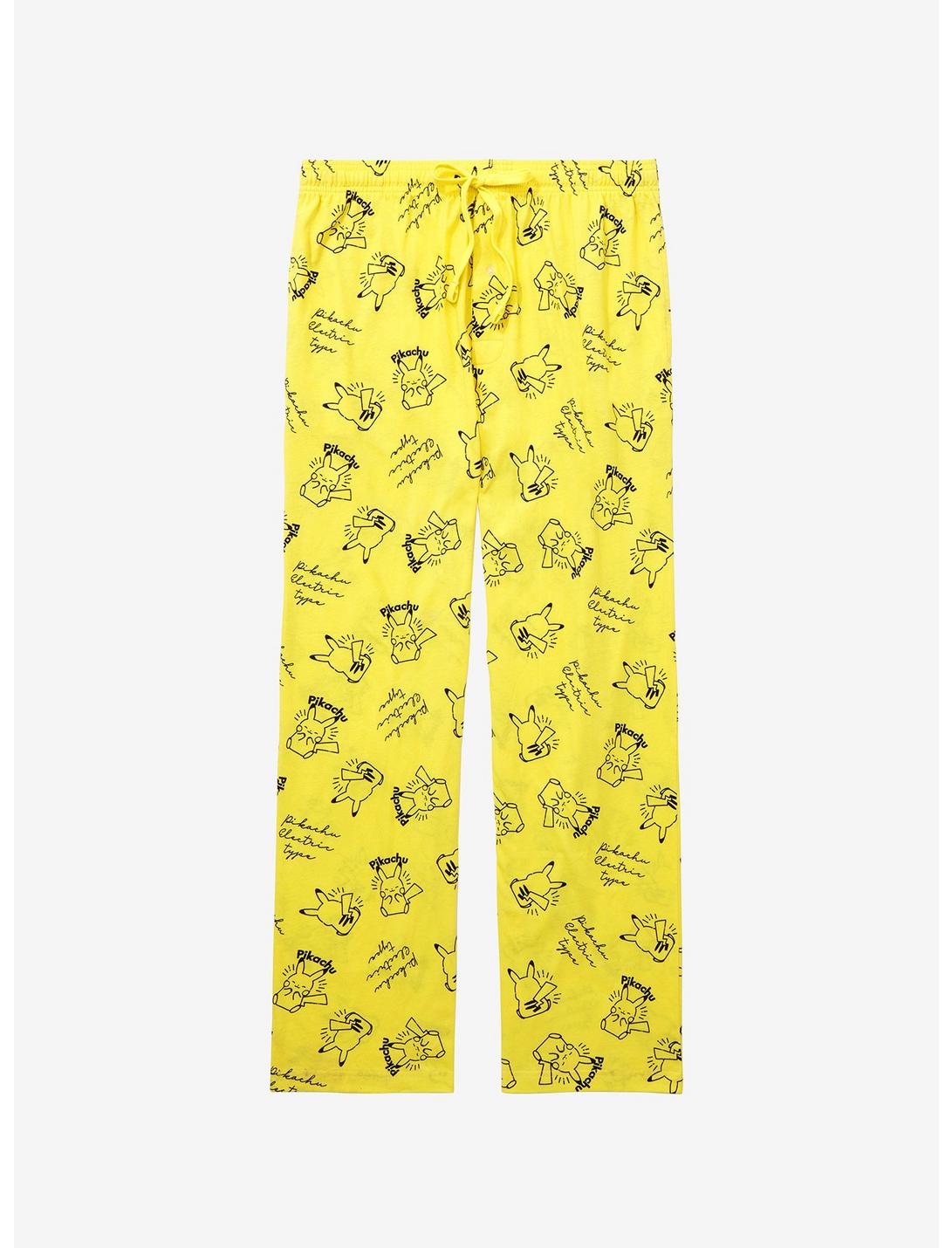 Pokémon Pikachu Electric Type Sleep Pants - BoxLunch Exclusive, BRIGHT YELLOW, hi-res