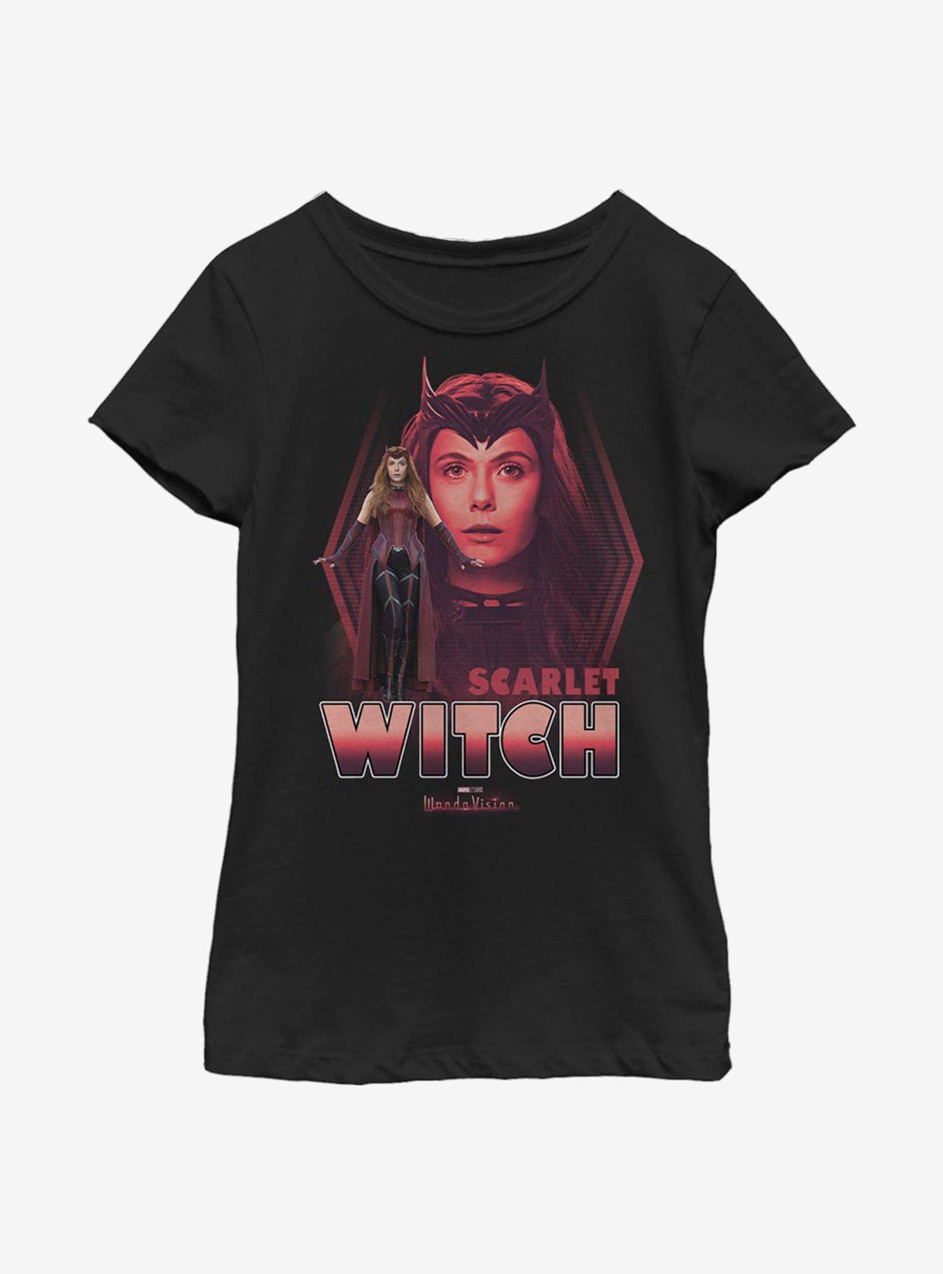 Marvel WandaVision Wanda The Scarlet Witch Youth Girls T-Shirt, BLACK, hi-res