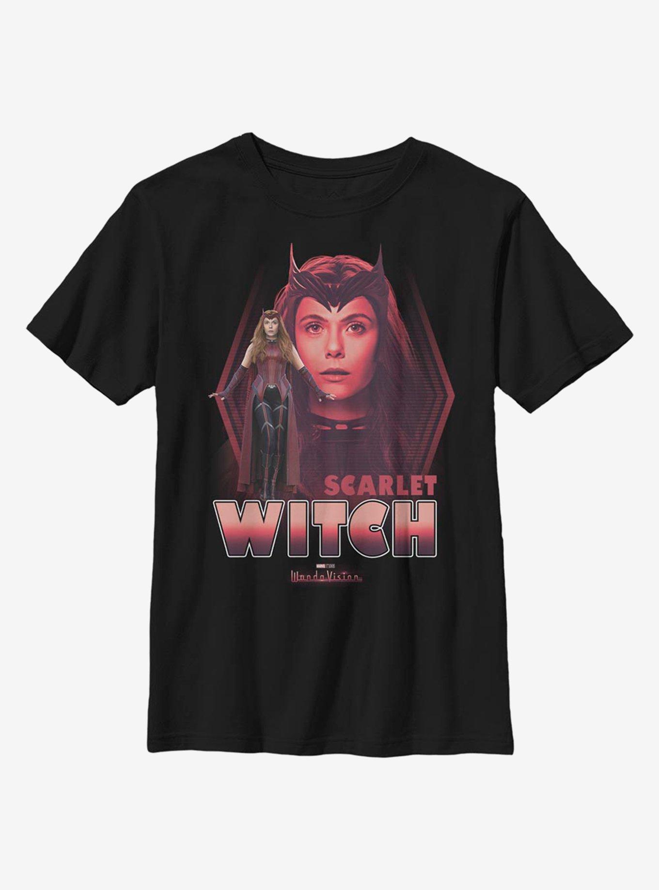 Marvel WandaVision Wanda The Scarlet Witch Youth T-Shirt, BLACK, hi-res