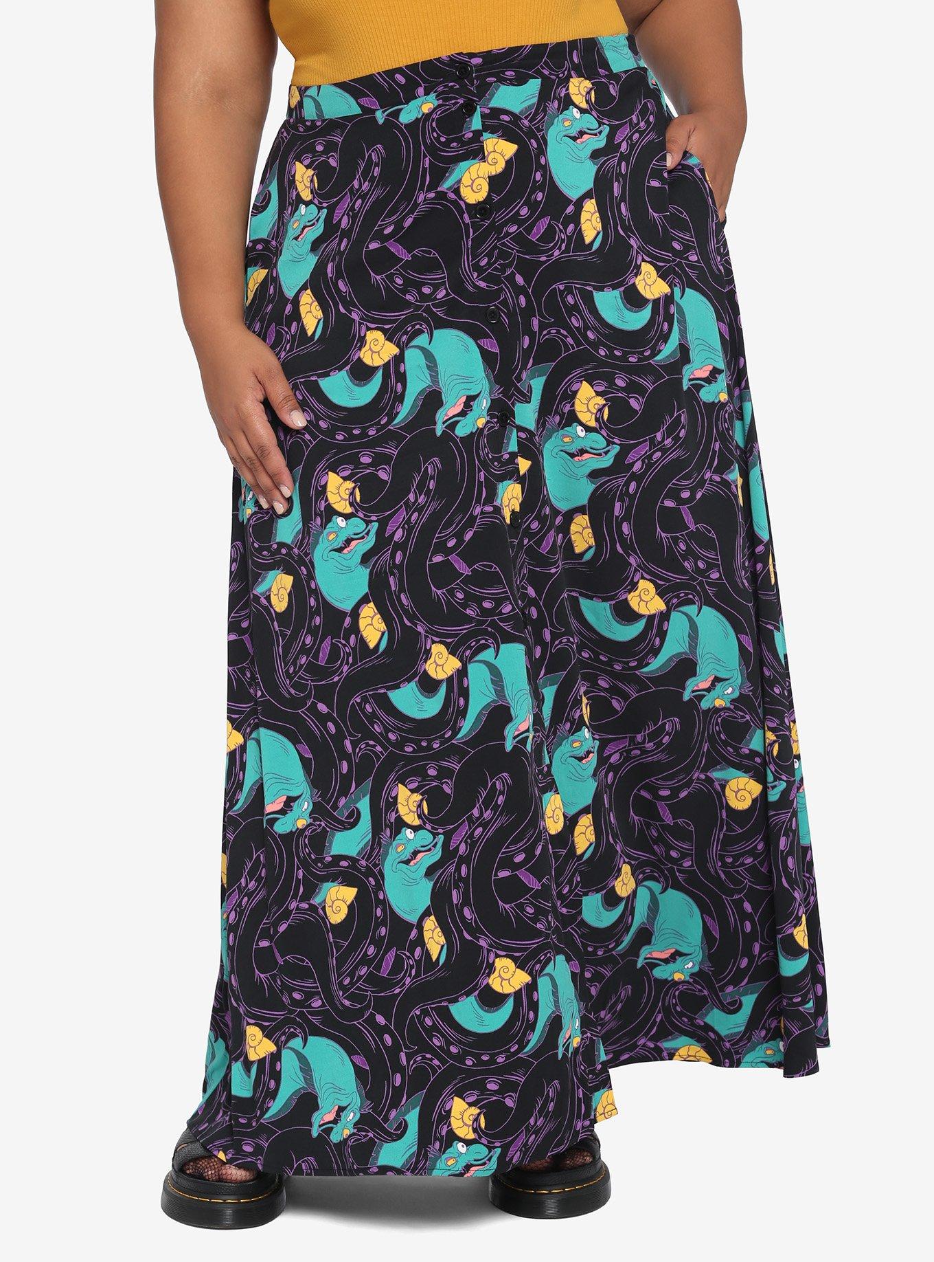 Disney Villains Ursula Maxi Skirt Plus Size, MULTI, hi-res