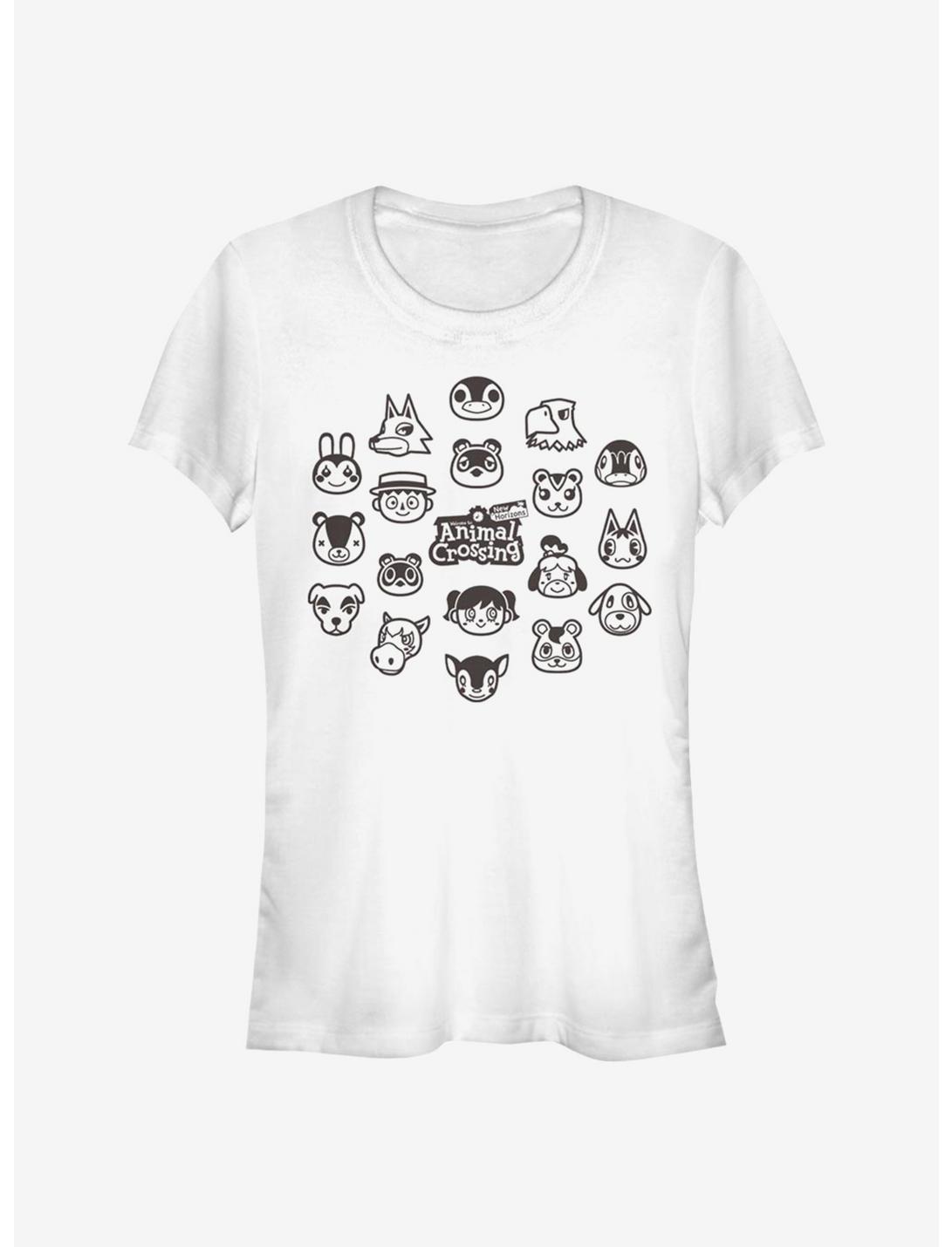 Animal Crossing New Horizons Group Girls T-Shirt, WHITE, hi-res