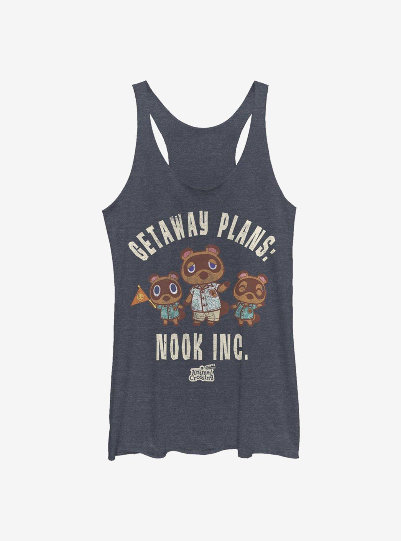 Animal Crossing Vacation Nook Girls Tank, NAVY HTR, hi-res