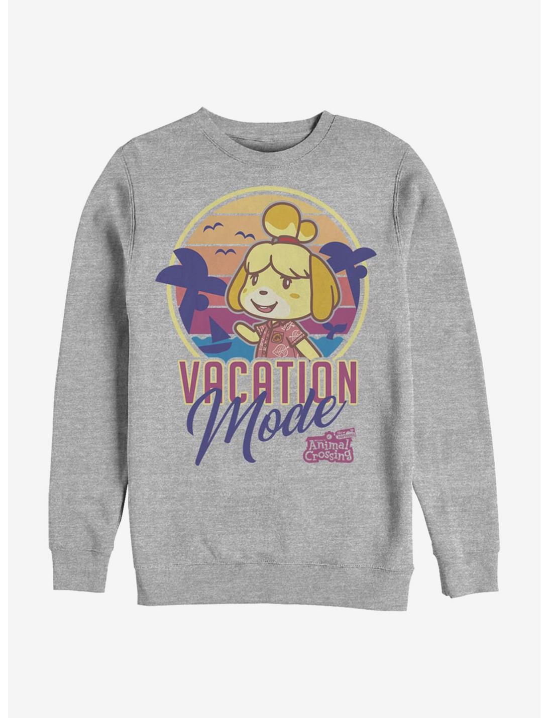 Animal Crossing Vacation Mode Crew Sweatshirt, ATH HTR, hi-res