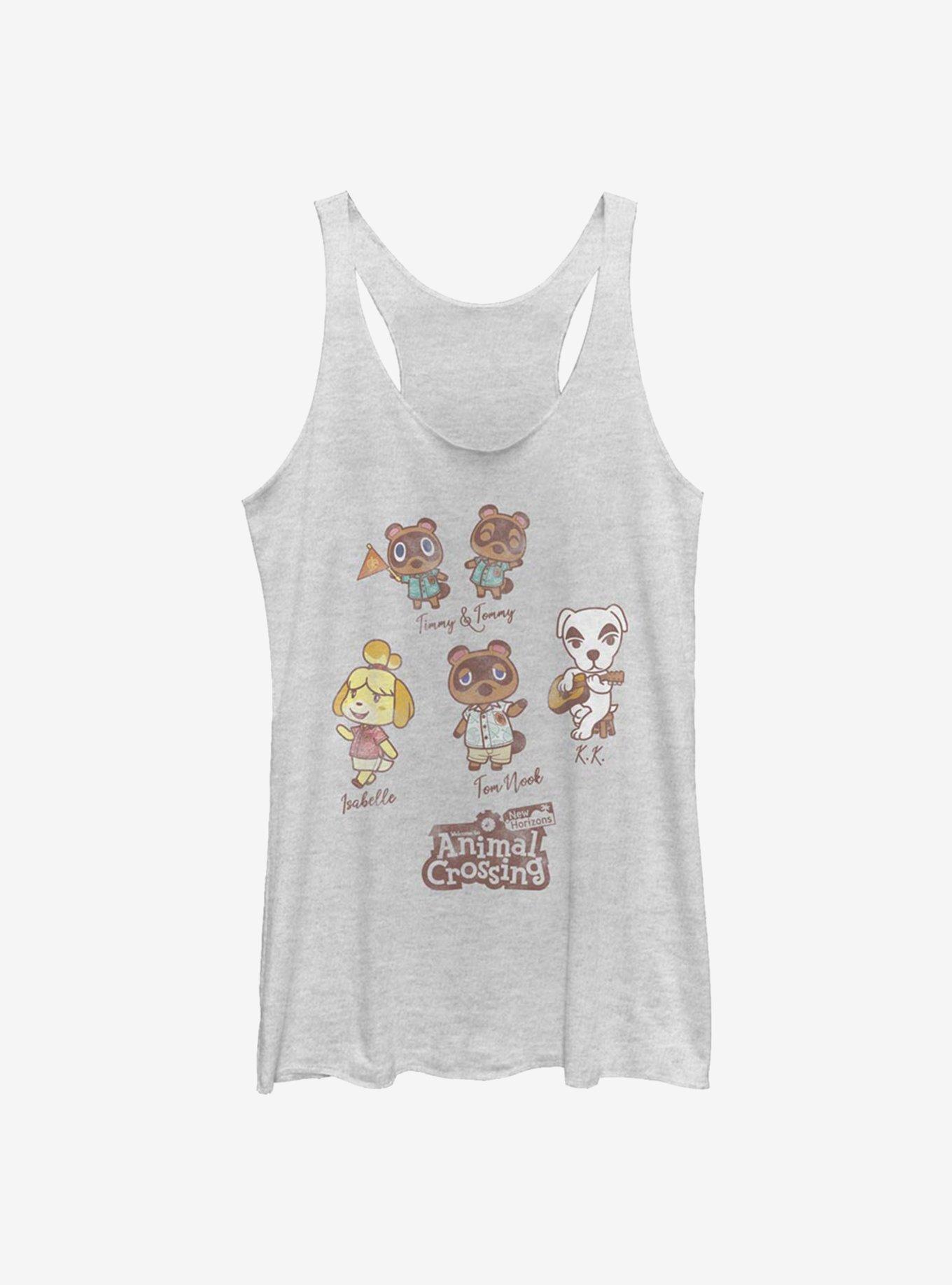 Animal Crossing Character Textbook Girls Tank, WHITE HTR, hi-res