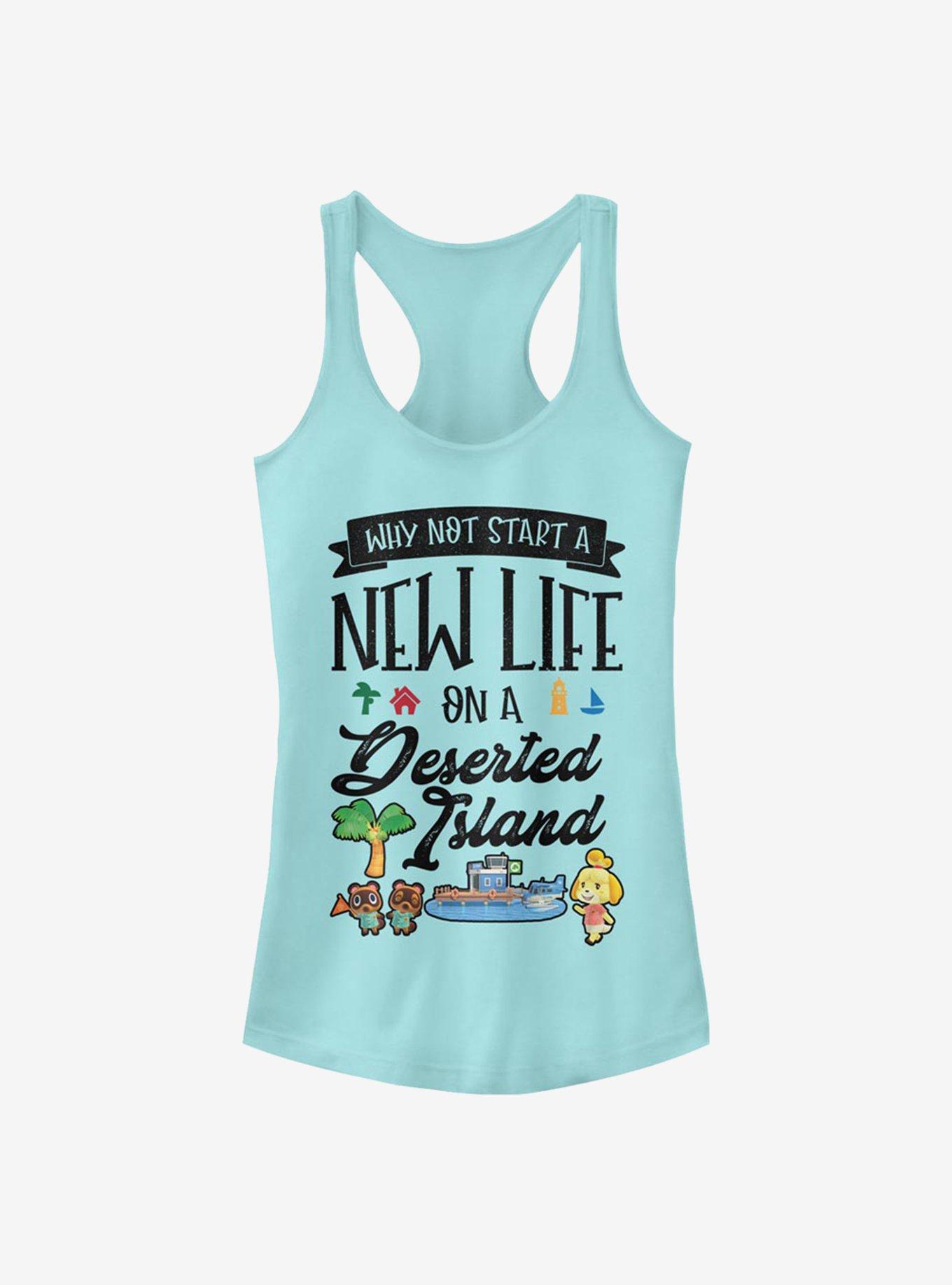 Animal Crossing Start A New Life Girls Tank, CANCUN, hi-res