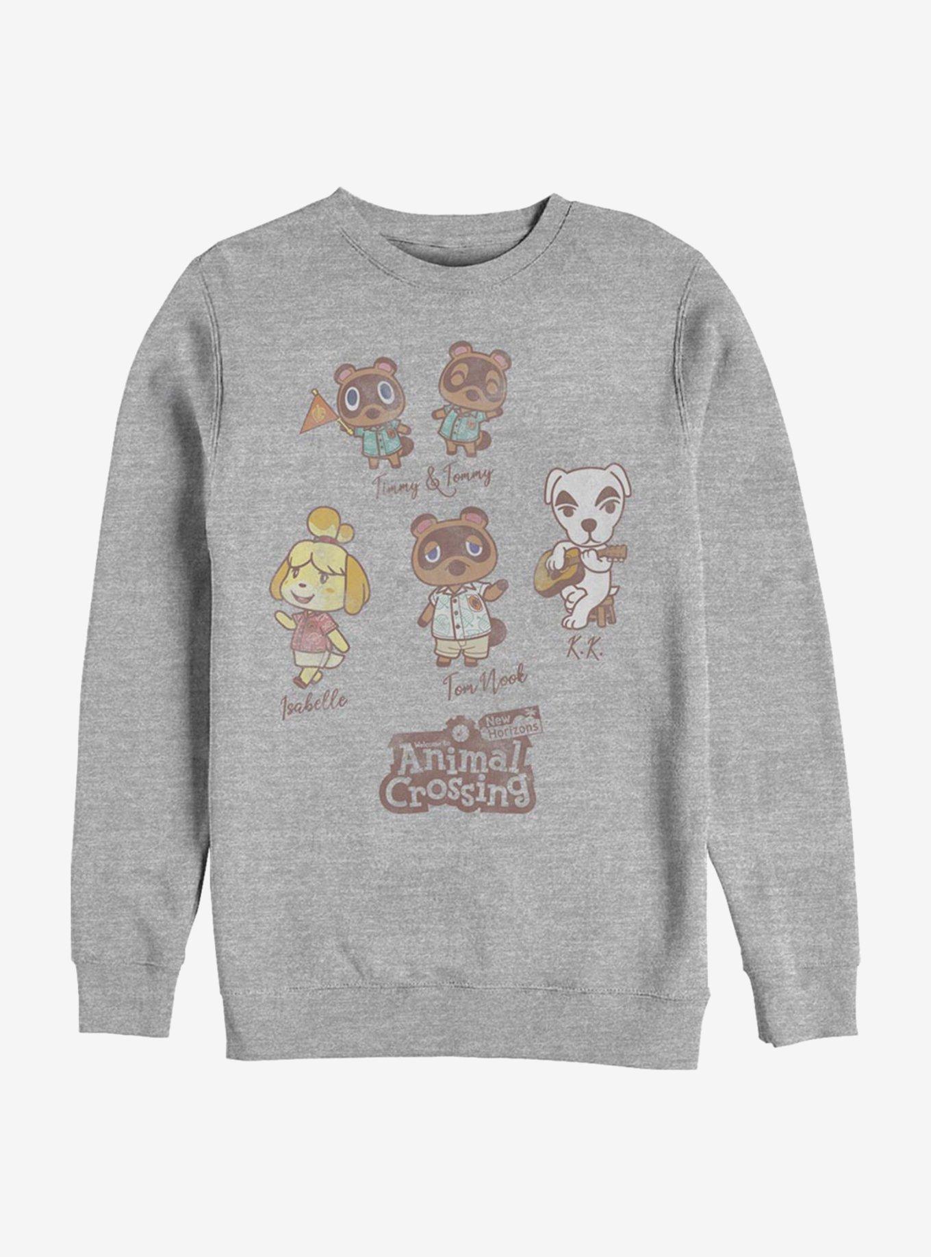 Animal Crossing Character Textbook Crew Sweatshirt, ATH HTR, hi-res