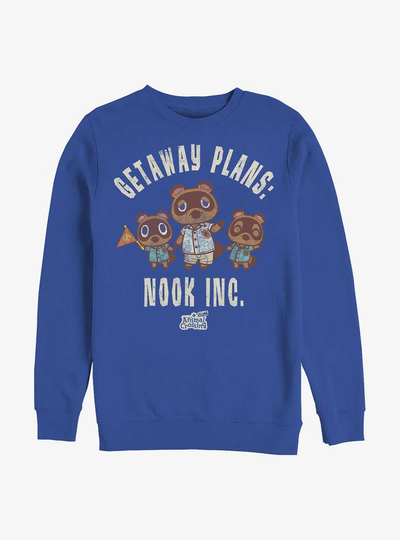 Animal Crossing Vacation Nook Crew Sweatshirt, ROYAL, hi-res