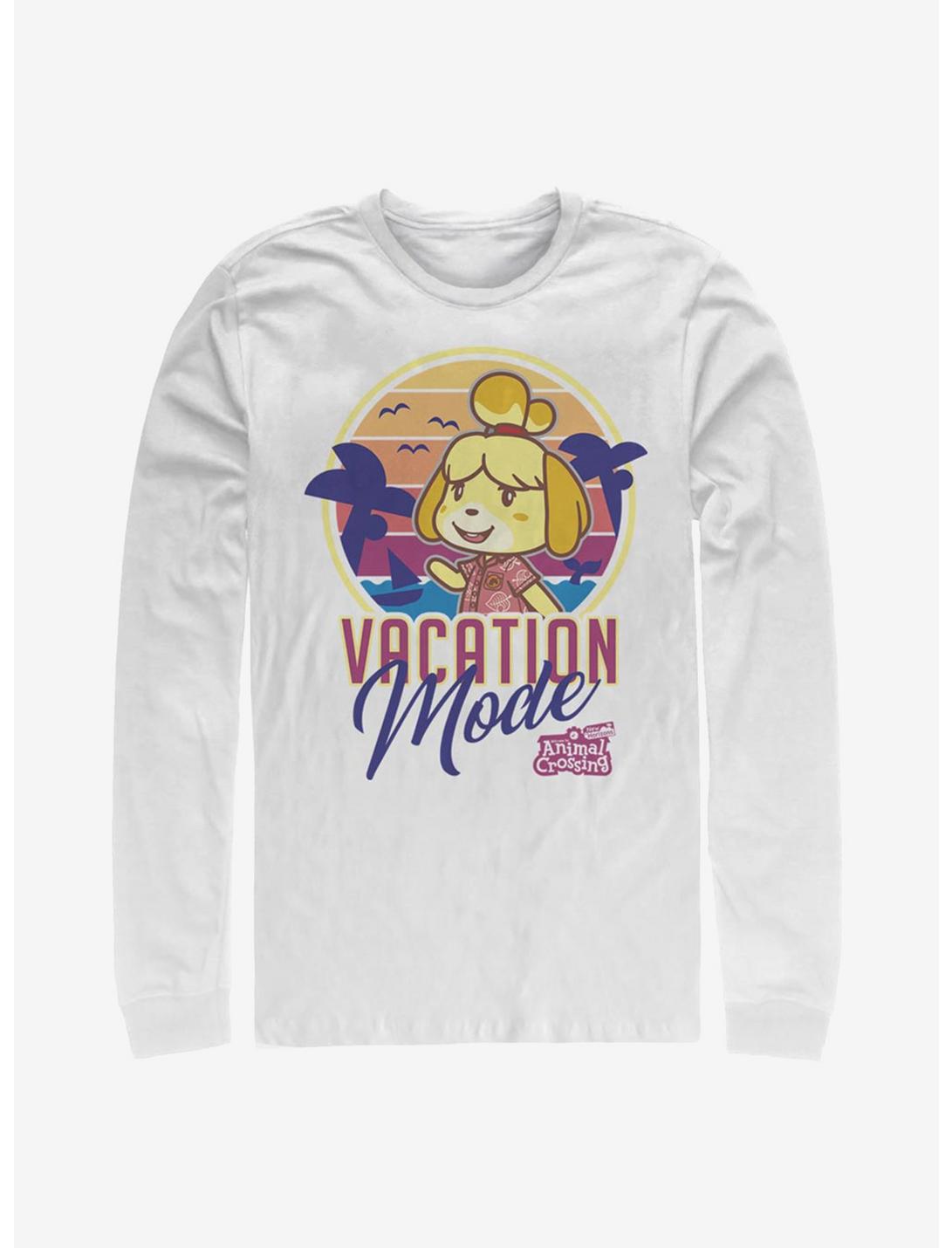 Animal Crossing Vacation Mode Long-Sleeve T-Shirt, WHITE, hi-res