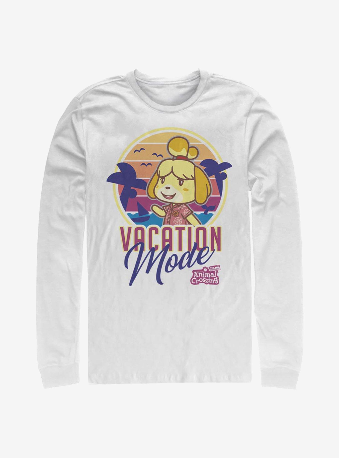 Animal Crossing Vacation Mode Long-Sleeve T-Shirt, WHITE, hi-res