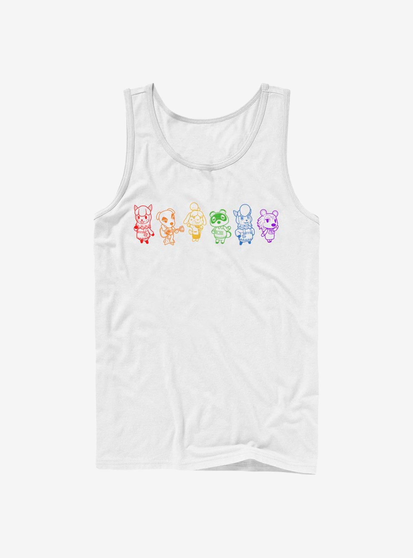 Animal Crossing Line Art Rainbow Tank