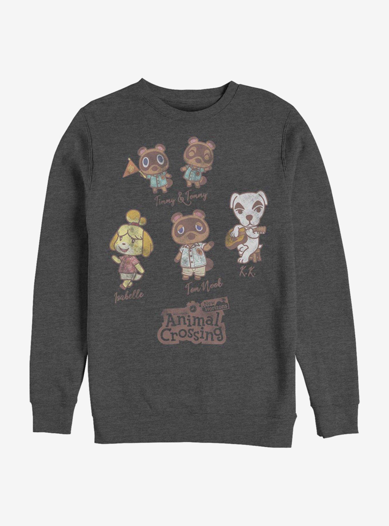 Animal Crossing Character Textbook Crew Sweatshirt, CHAR HTR, hi-res
