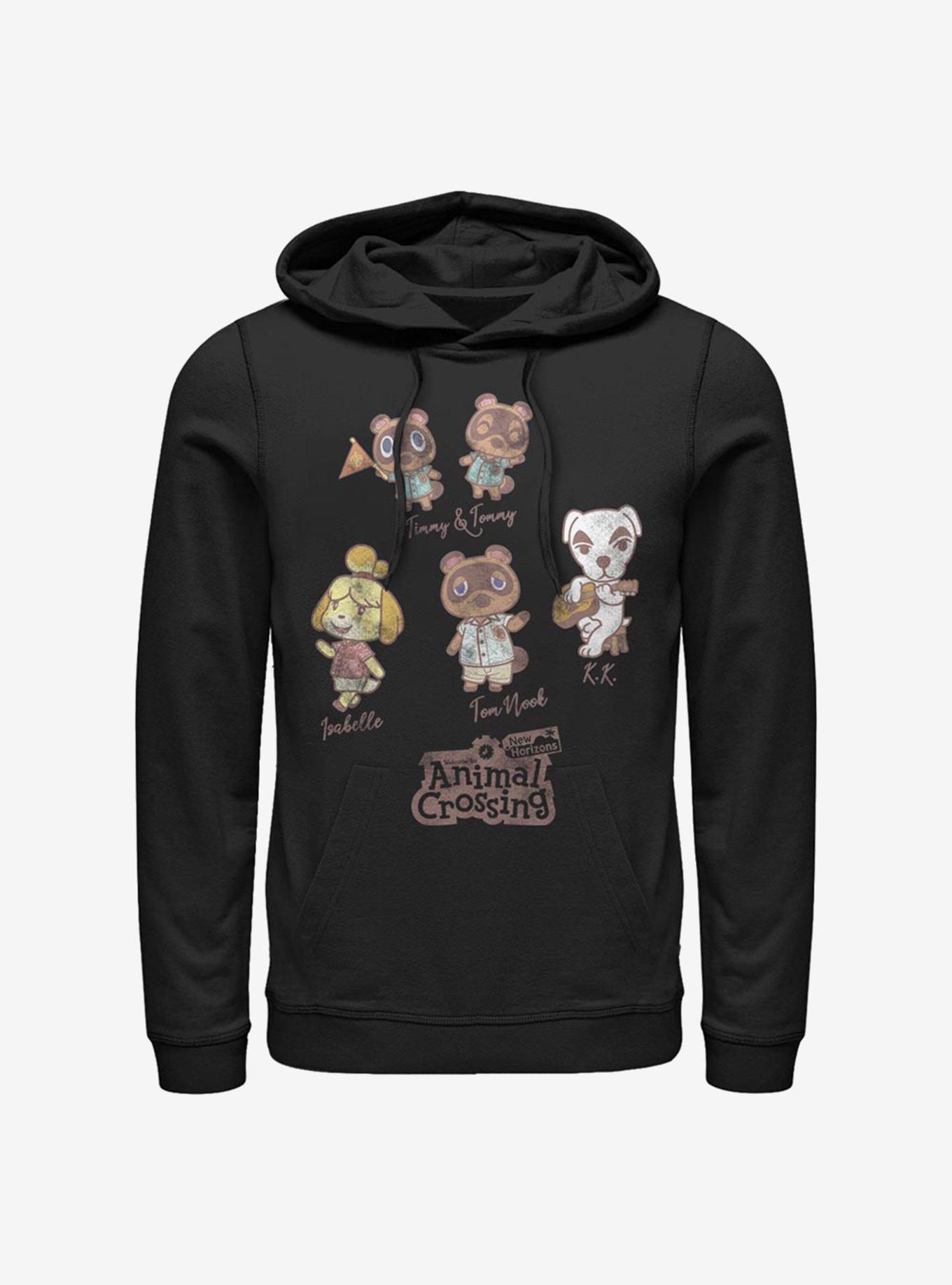 Animal Crossing Character Textbook Hoodie, BLACK, hi-res