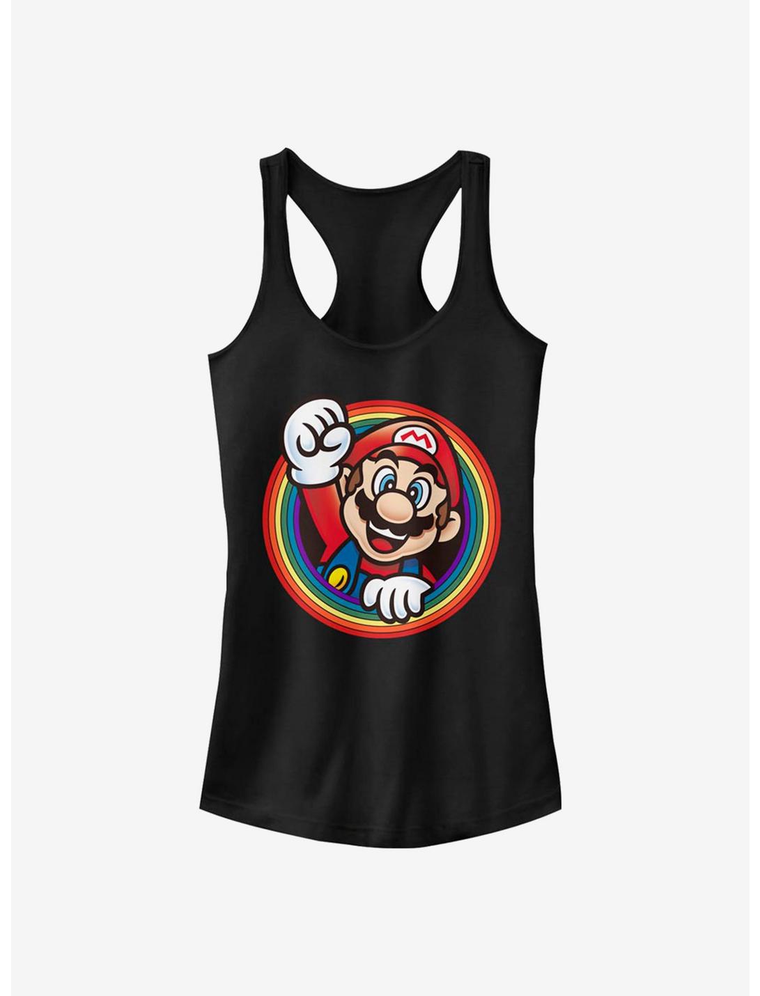 Super Mario Rainbow Mario Girls Tank, BLACK, hi-res