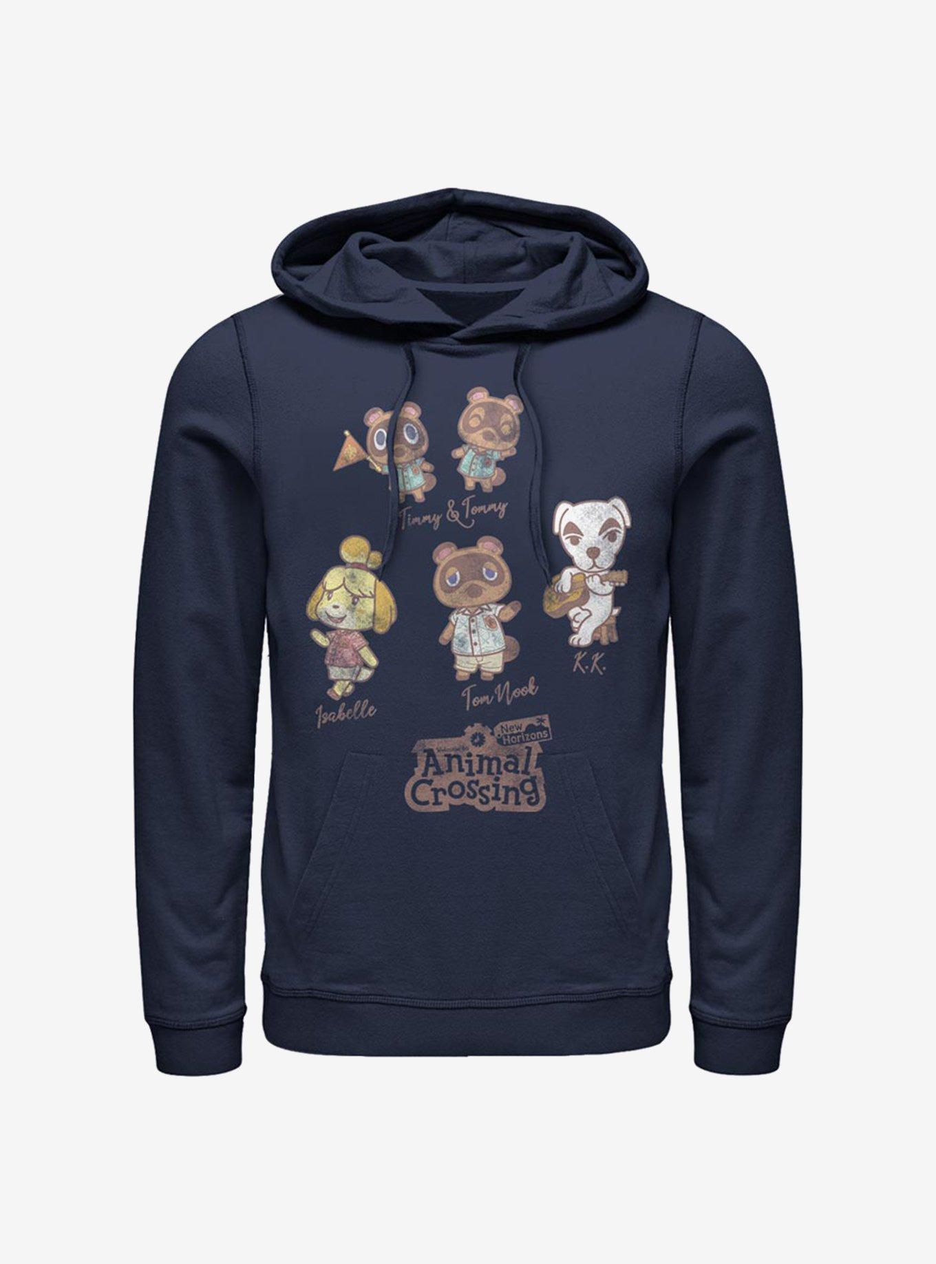 Animal Crossing Character Textbook Hoodie, NAVY, hi-res