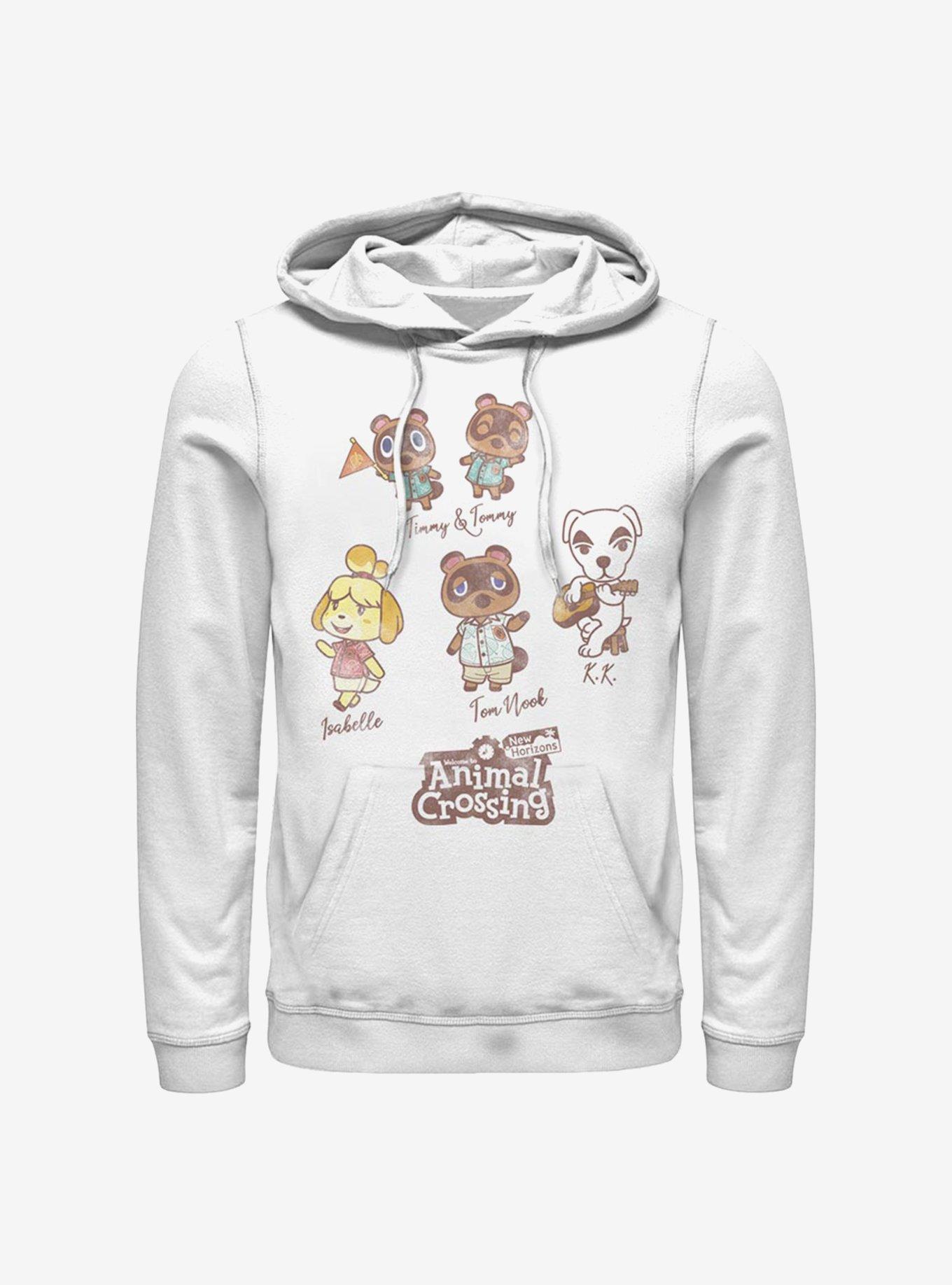 Animal Crossing Character Textbook Hoodie, WHITE, hi-res