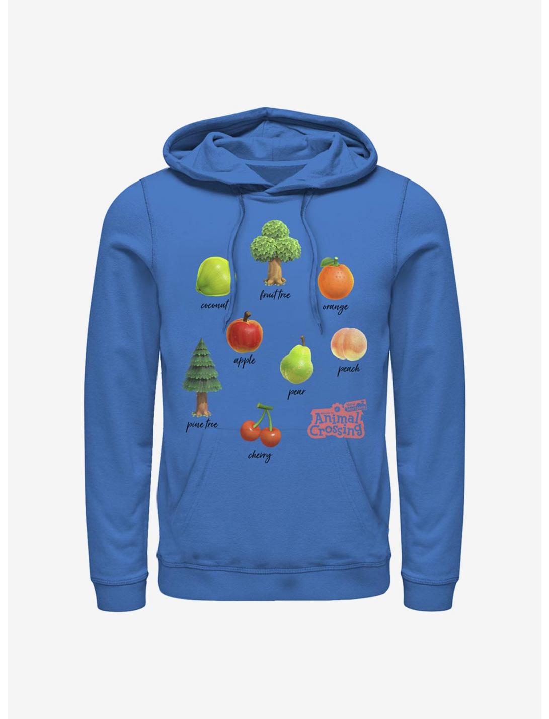 Animal Crossing Fruit And Trees Hoodie, ROYAL, hi-res