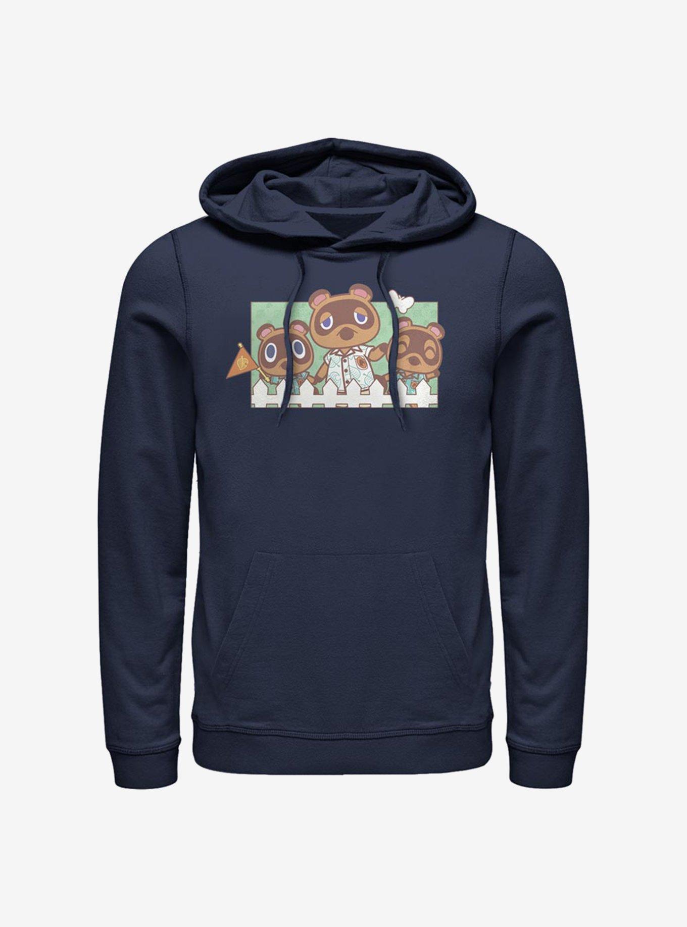 Animal Crossing Nook Family Hoodie, NAVY, hi-res