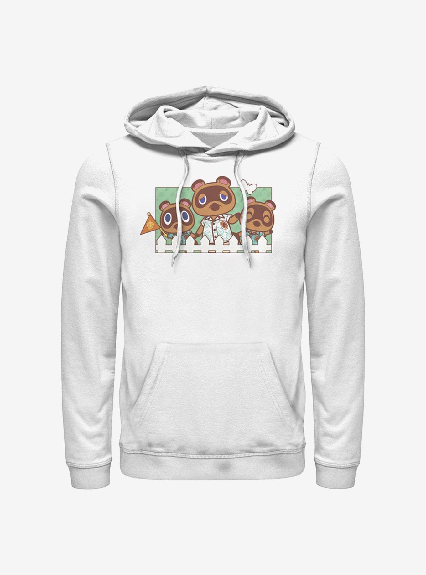 Animal Crossing Nook Family Hoodie, WHITE, hi-res