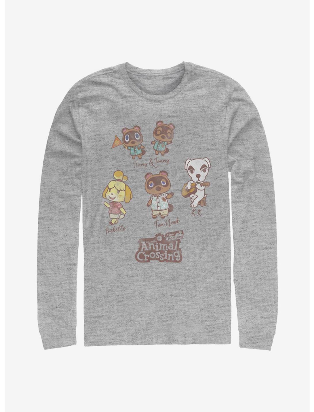 Animal Crossing Character Textbook Long-Sleeve T-Shirt, ATH HTR, hi-res